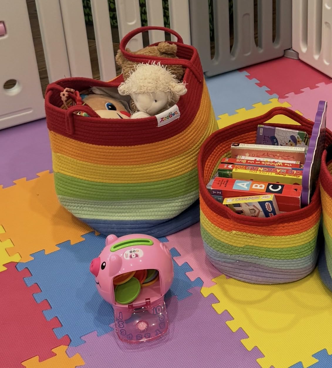 Fisher-Price Baby & Toddler Toy Laugh & Learn Smart Stages Piggy Bank with Educational Songs & Phrases for Infants Ages 6+ Months (Amazon Exclusive) customer photo 2