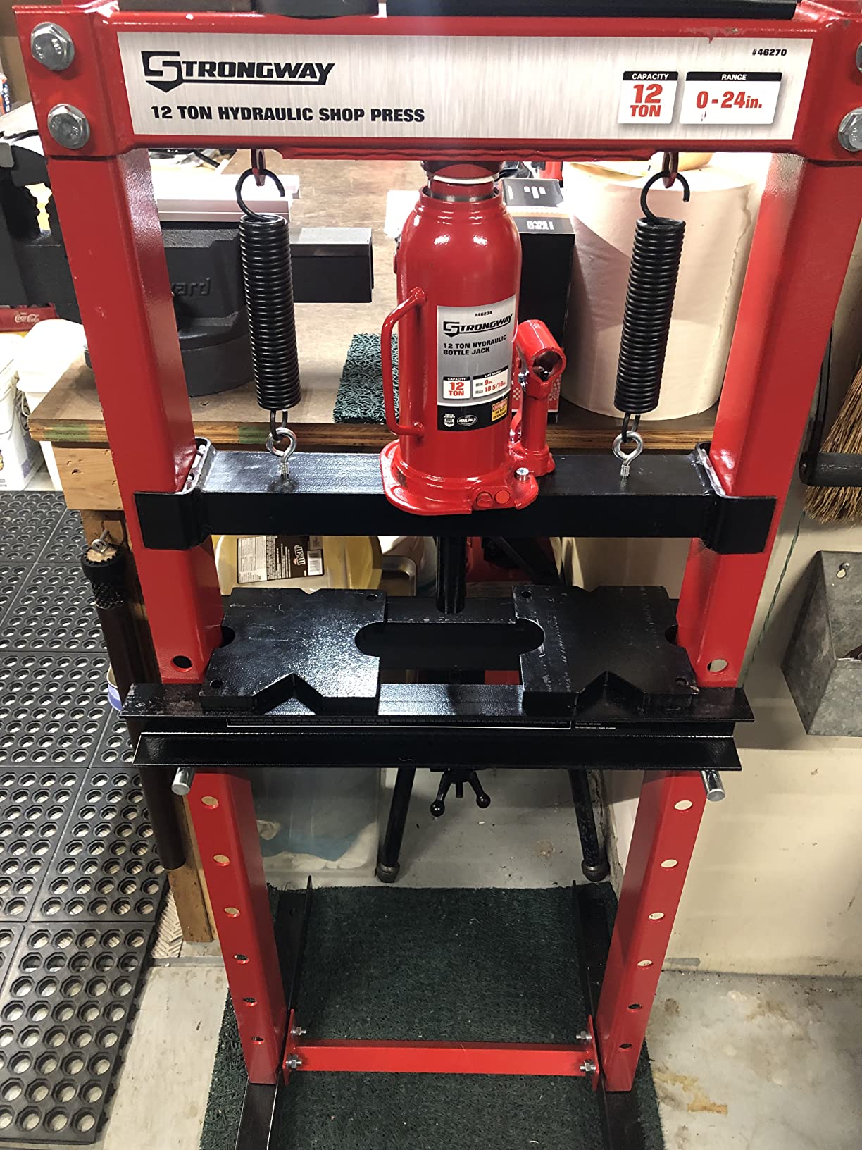 Strongway 12-Ton Hydraulic Shop Press customer photo 2