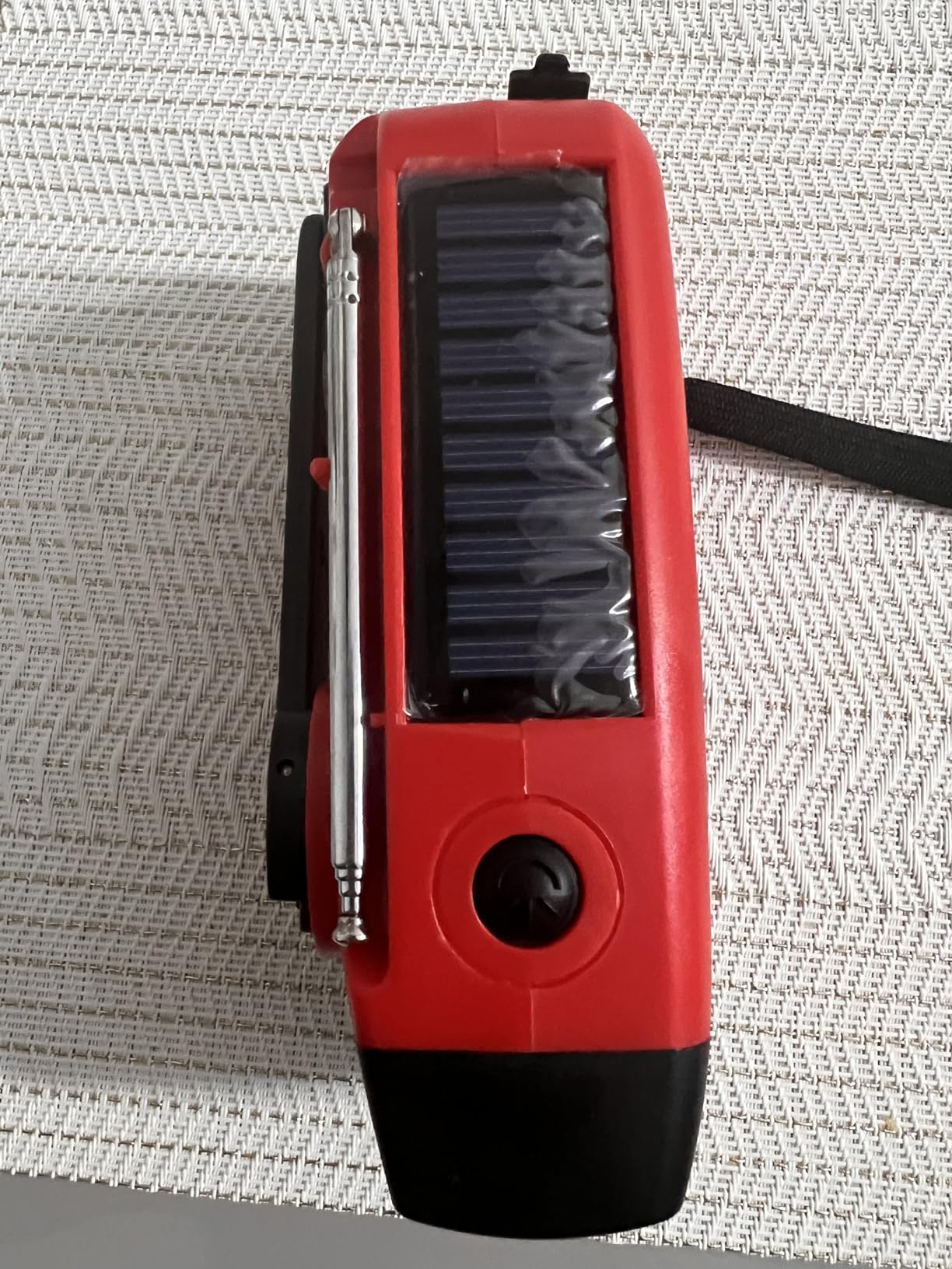 iRonsnow Solar Emergency Hand Crank Weather Radio, Portable Self Powered NOAA AM/FM Radios with SOS Alarm LED Flashlight 2000mAh Smart Phone USB Charger for Camping (Red) customer photo 2
