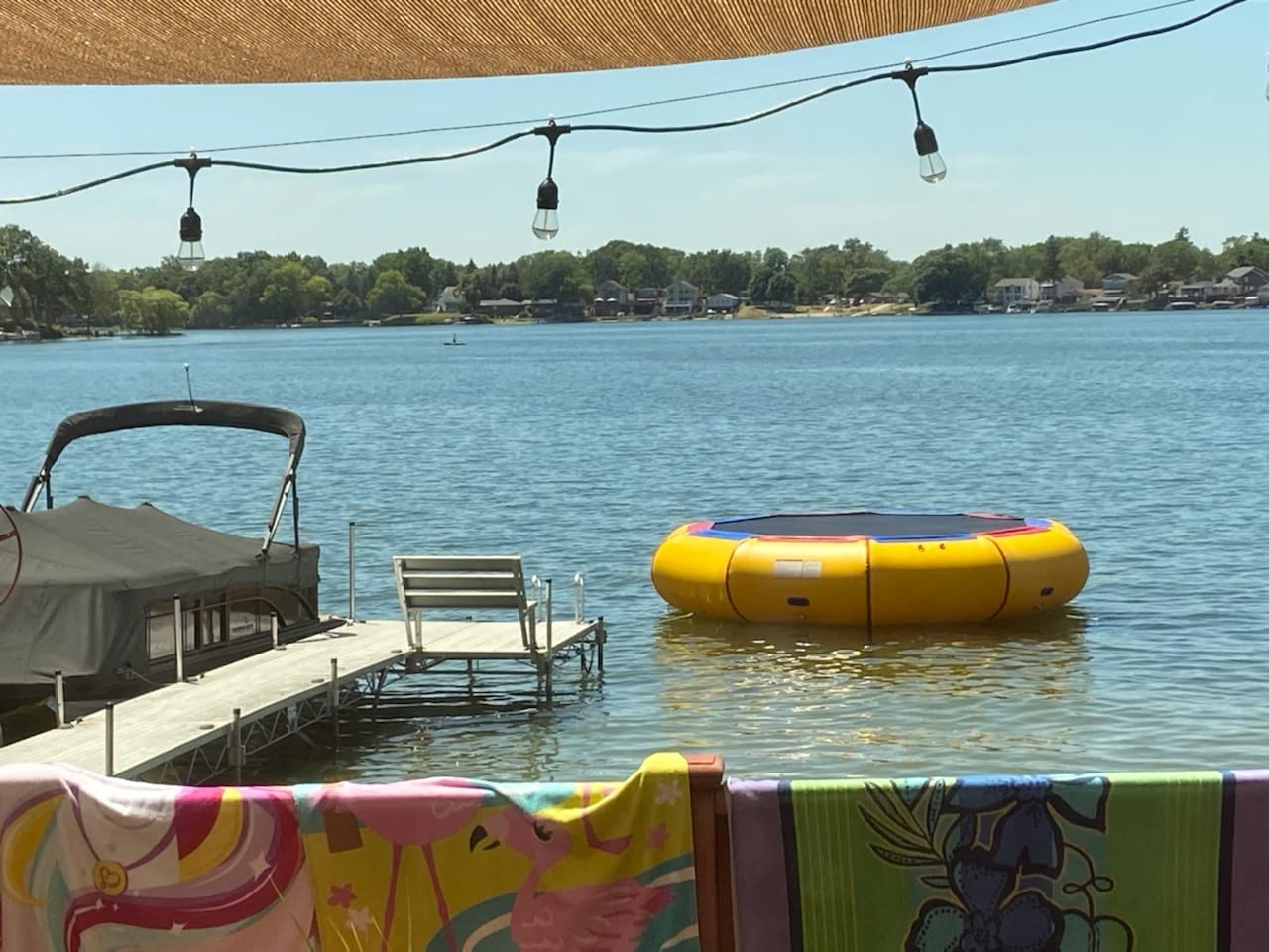 Island Hopper 17' Bounce N Splash Padded Water Bouncer - Durable Inflatable Trampoline - Spring-Less Design with Foam Padding - Water Trampoline for Lake Supports 1000 lbs for Family Fun customer photo 2