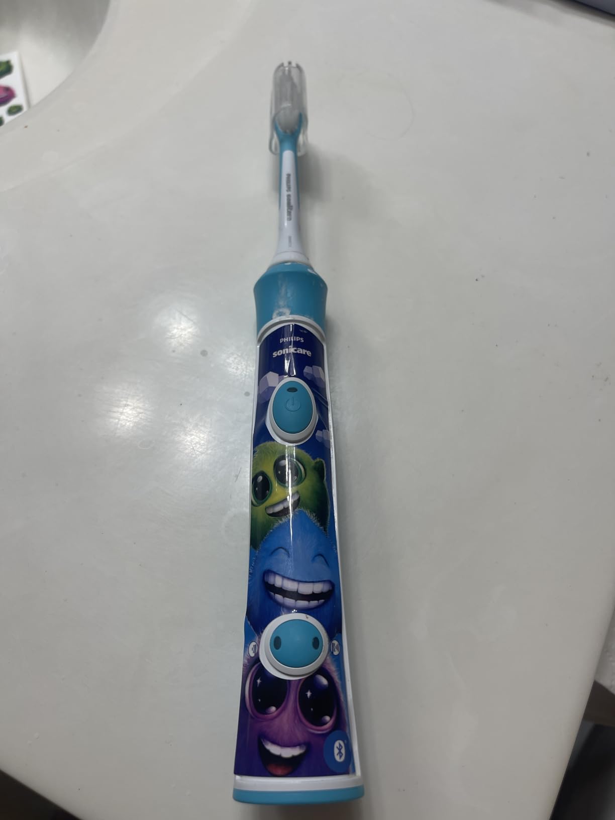 Philips Sonicare for Kids 3+ Bluetooth Connected Rechargeable Electric Power Toothbrush, Interactive, Turquoise, HX6321/02 customer photo 1