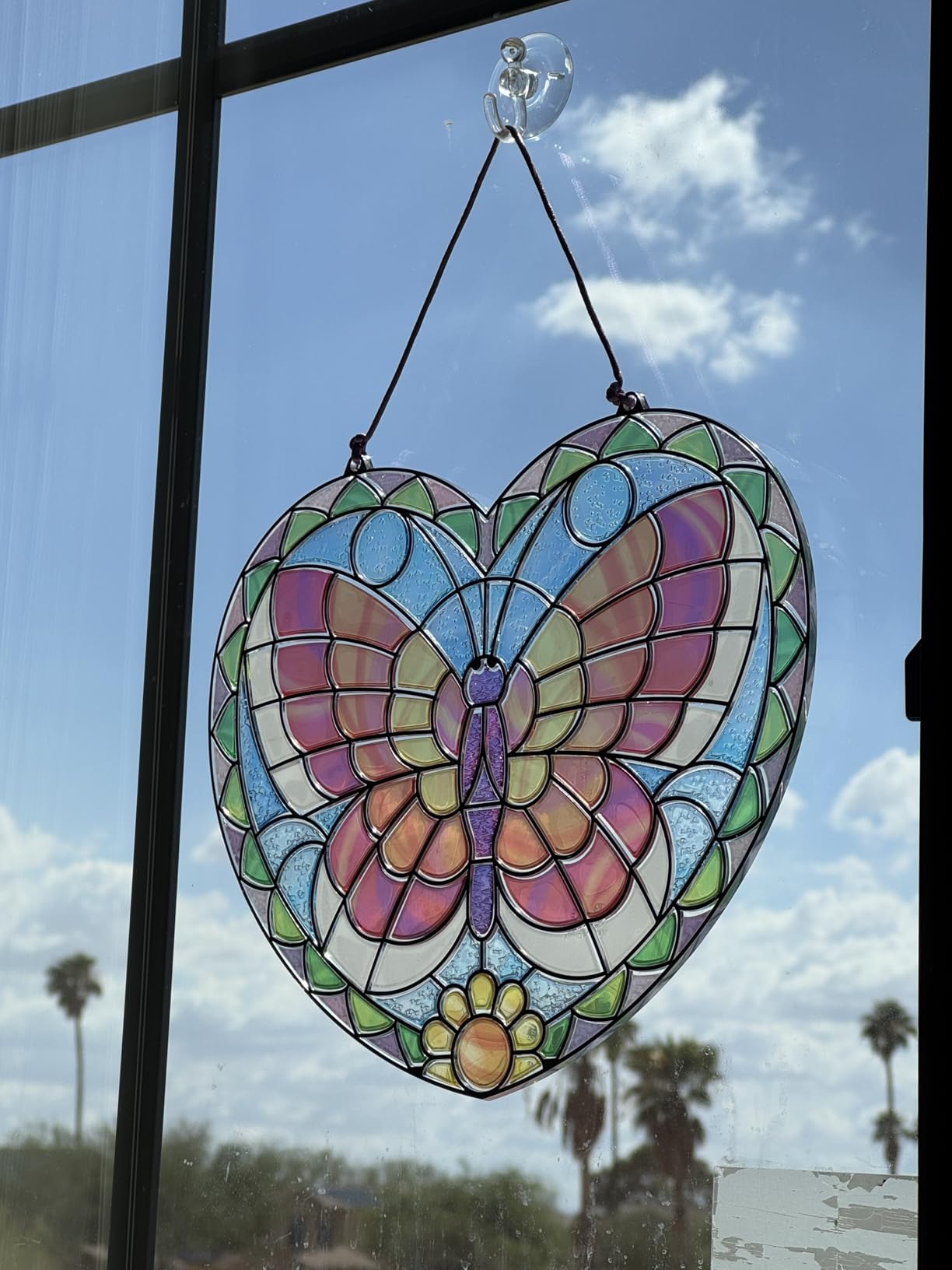 Melissa & Doug Stained Glass Made Easy Activity Kit: Butterfly - 140+ Stickers Kids Sticker Stained Glass Craft Kit; Sun Catchers for Kids Ages 5+ customer photo 2