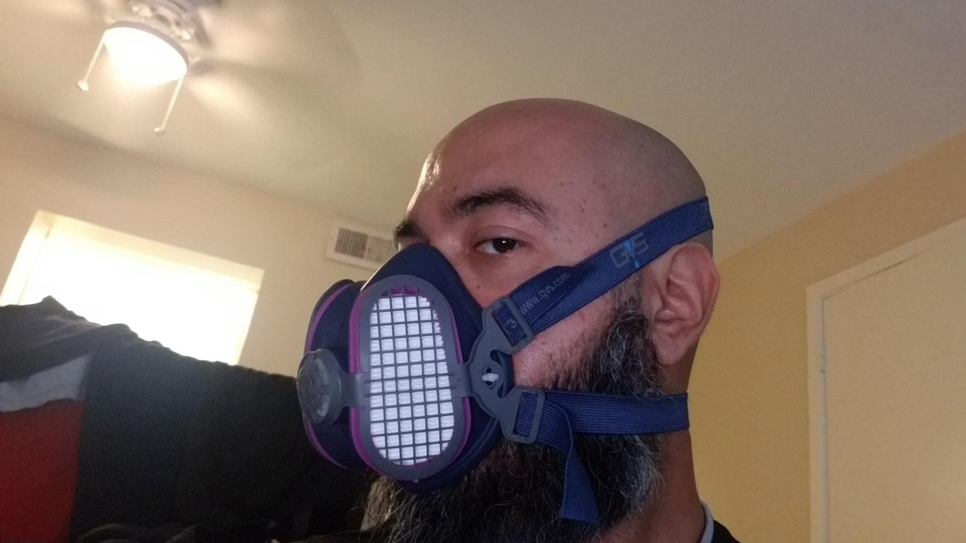 GVS Elipse P100 Dust Half Mask Respirator with Replaceable and Reusable Filters Included, Blue customer photo 1