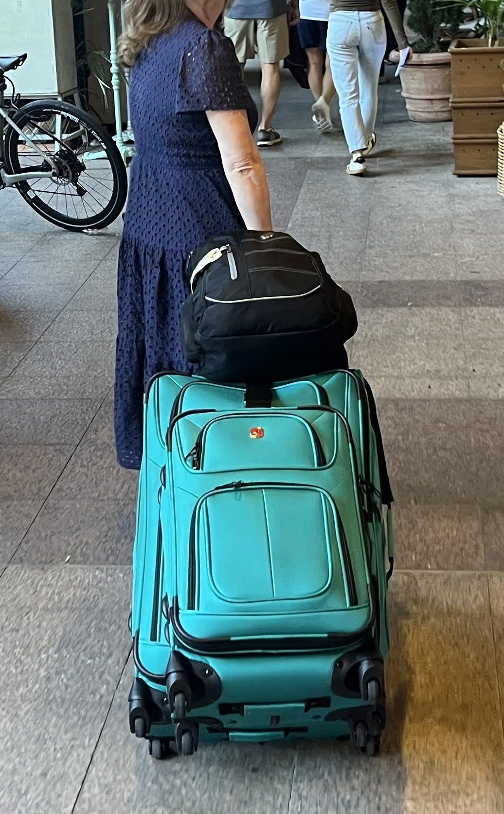 SwissGear Sion Softside Expandable Spinner Luggage Durable Lightweight Travel Suitcase, Dark Grey, Carry-On customer photo 1