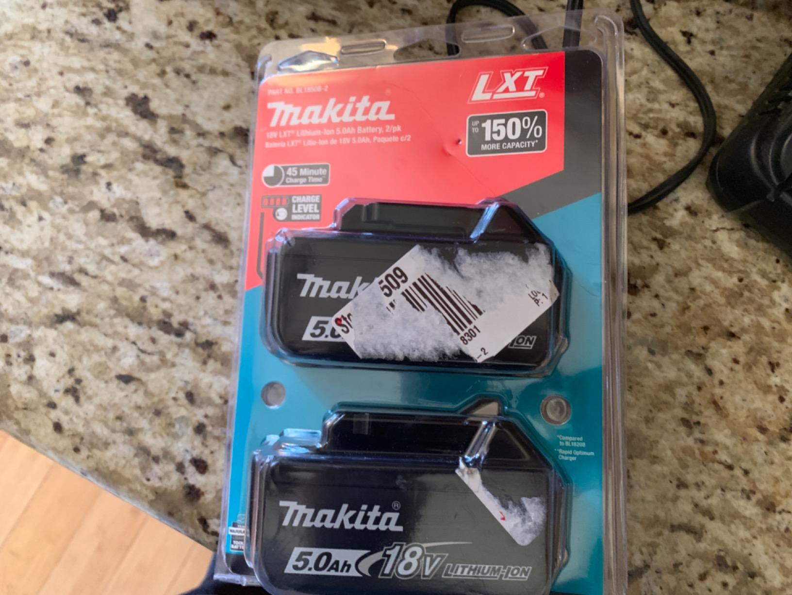 Makita BL1850B-2 18V LXT Lithium-Ion 5.0Ah Battery, 2/pk customer photo 2