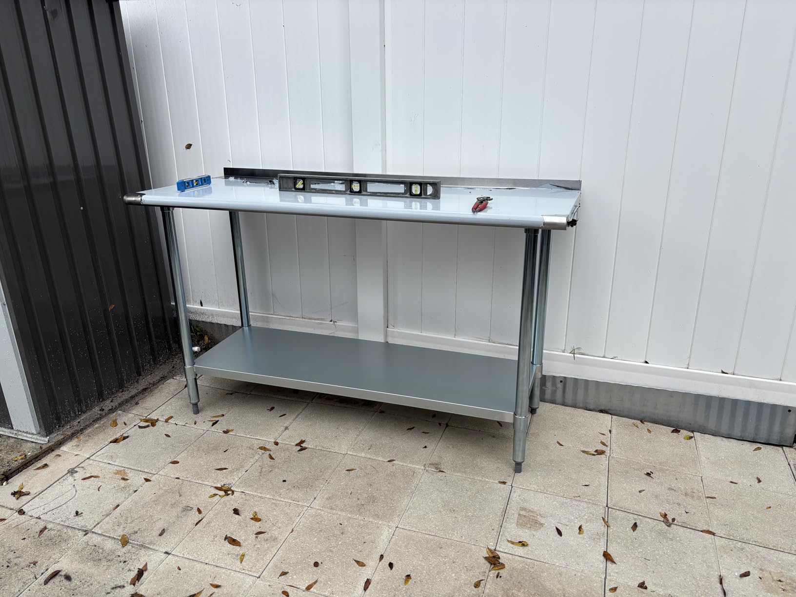 GRIDMANN Stainless Steel Kitchen Prep Table 60 x 24 Inches with Backsplash & Under Shelf, NSF Commercial Work Table for Restaurant and Home customer photo 1