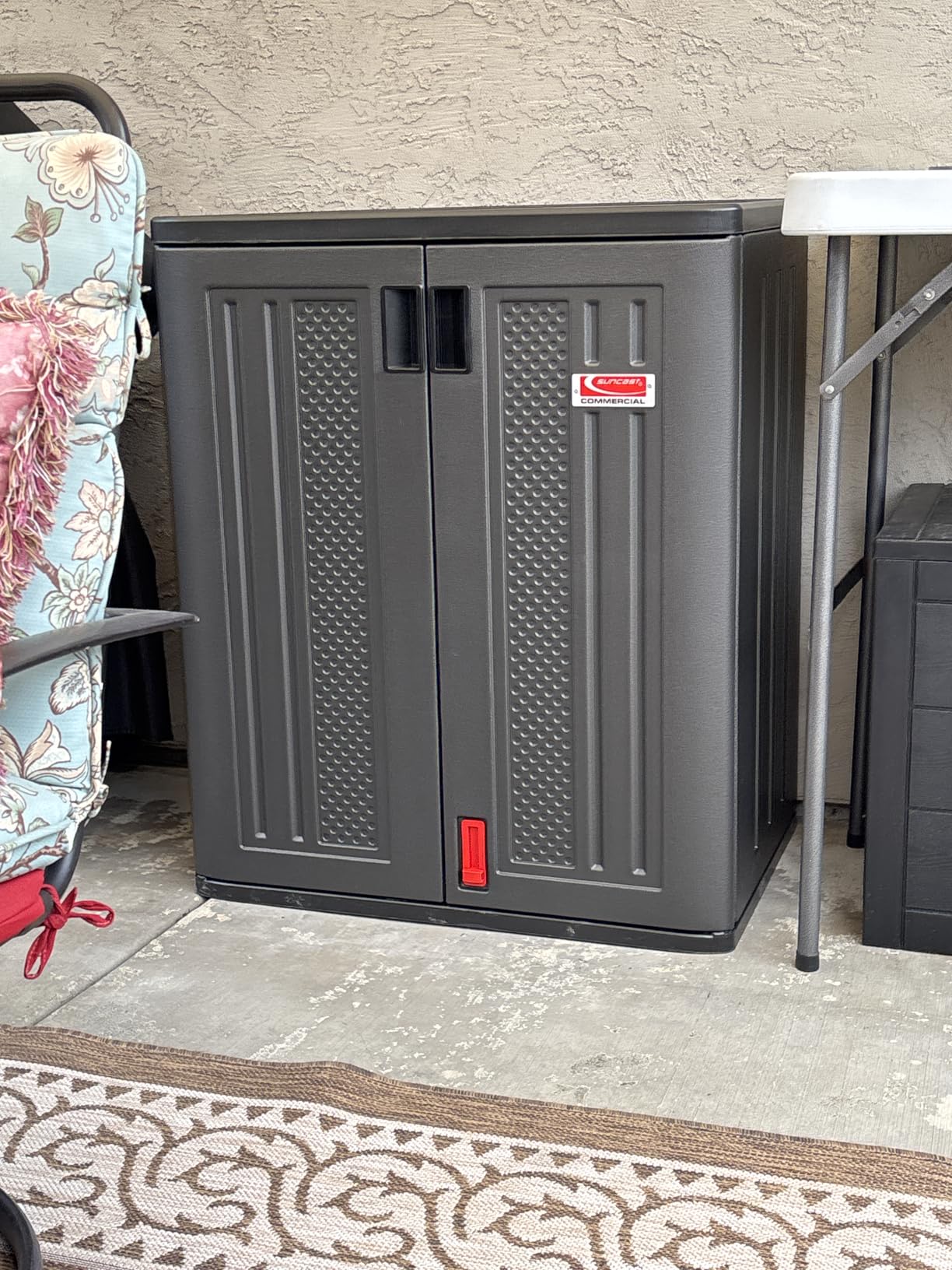 Suncast Heavy-Duty Resin Outdoor Storage Cabinet, 30