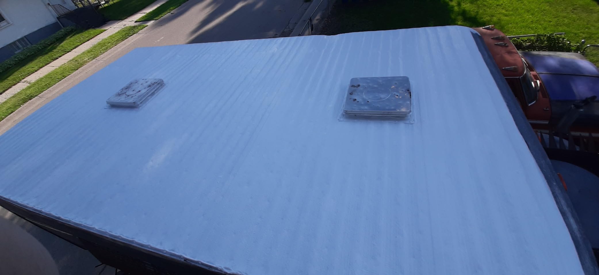 Liquid Rubber RV Roof Sealant- Professional-Grade Solar Reflective Flexible Waterproof Membrane Coating for EPDM, TPO, Fiberglass & Aluminum Camper & Travel Trailers- Brilliant White, 1 Gallon customer photo 1