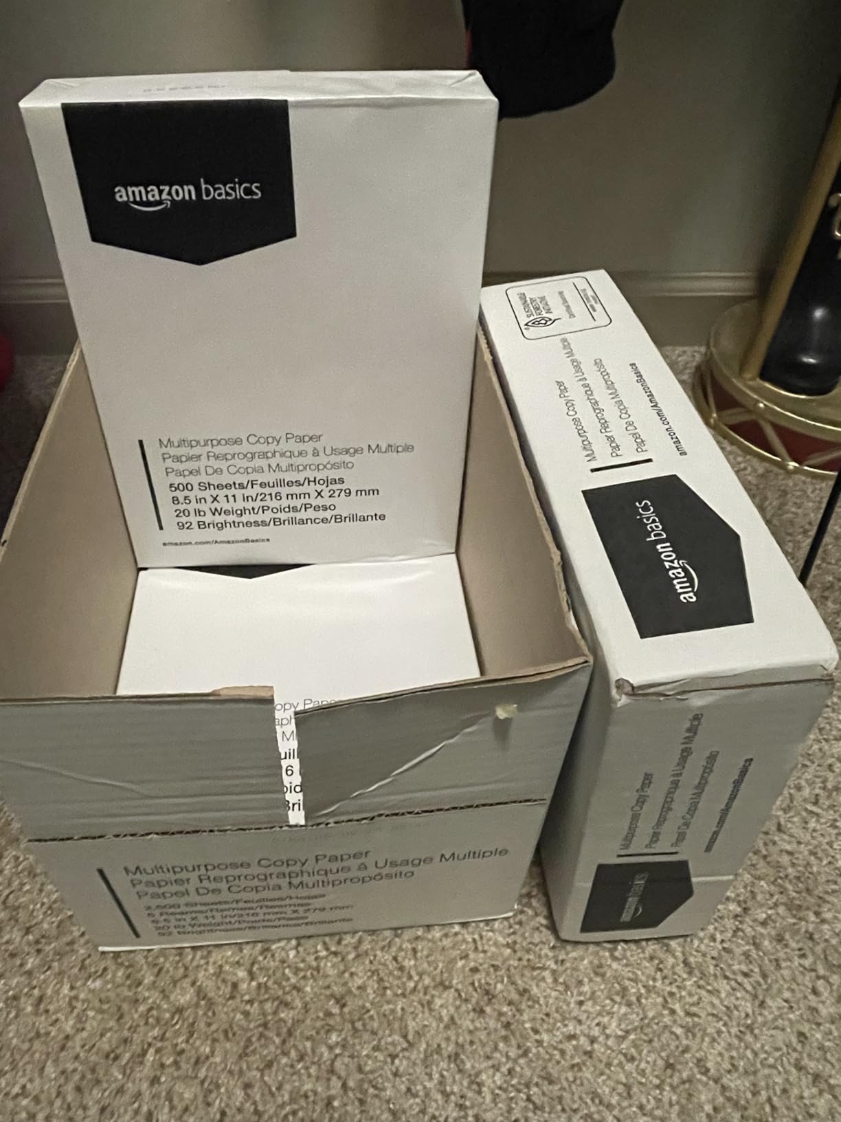 Amazon Basics Multipurpose Copy Printer Paper, 8.5 x 11 Inches, 20 lb, 92 Bright, 1 Ream (500 Sheets) customer photo 2