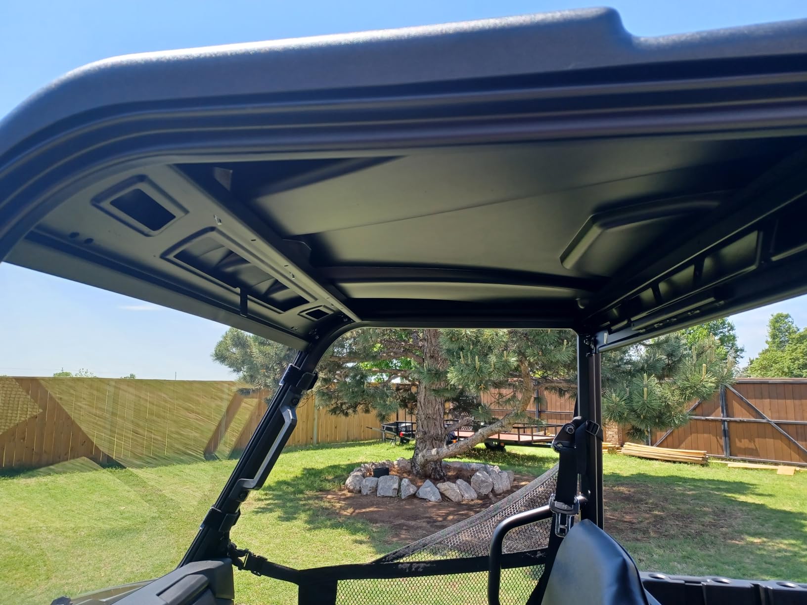 SuperATV Plastic Roof for 2015+ Polaris Ranger Midsize 570 / EV | 2017+ Polaris Ranger ETX | Rugged Molded 6mm Plastic Construction | Works with Most Windshields and Windows | Easy to Install customer photo 1