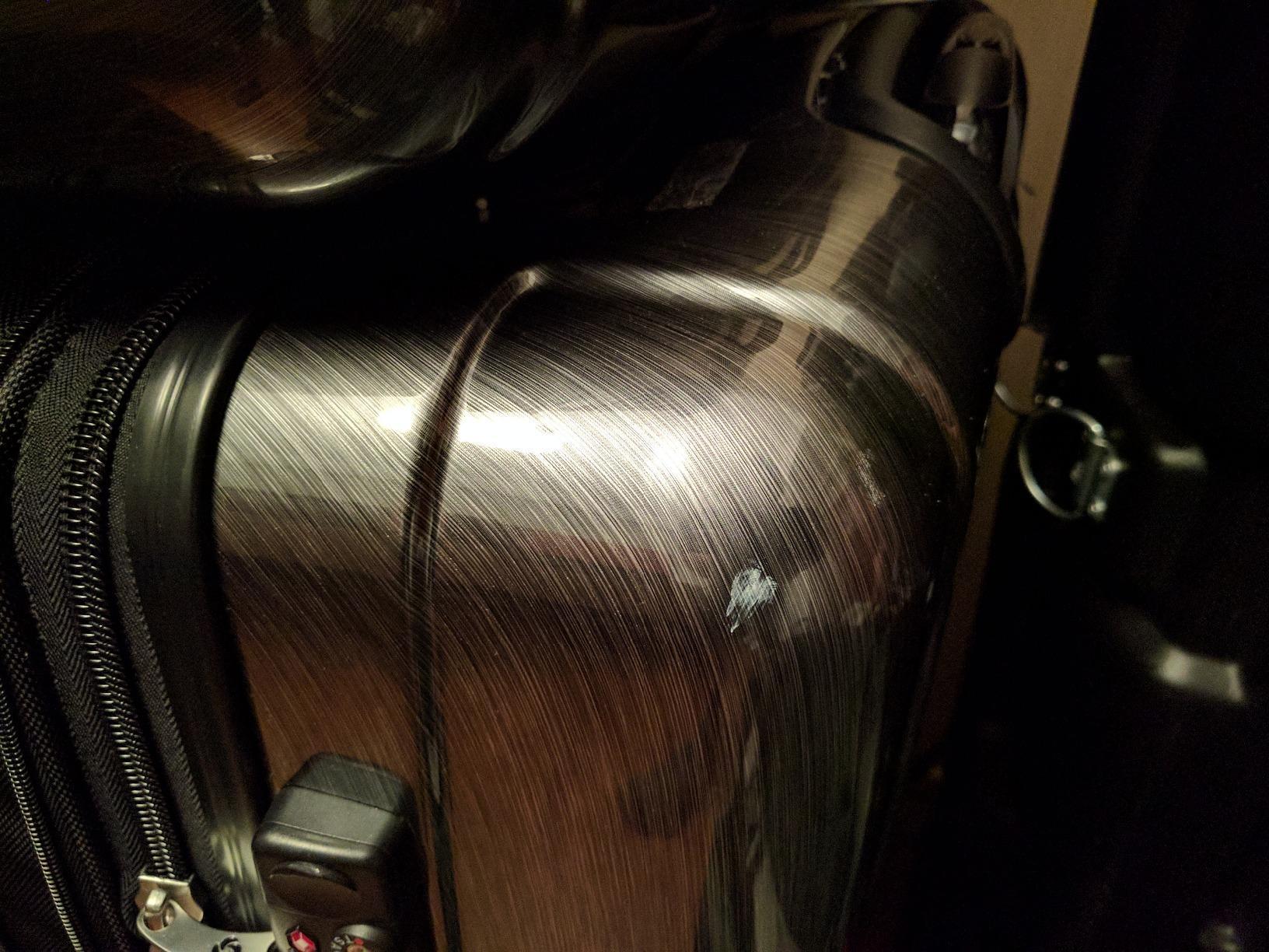 Samsonite Winfield 2 Hardside Expandable Luggage with Spinner Wheels, Burgundy, Checked-Medium 24-Inch customer photo 2