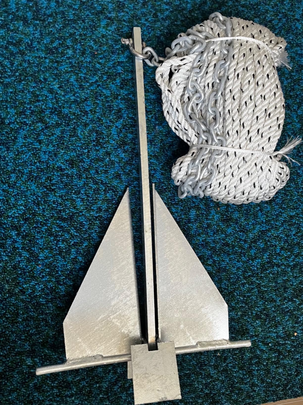 Five Oceans Fluke Boat Anchor, Heavy Duty Hot Dipped Galvanized Steel, Multiple Sizes customer photo 1