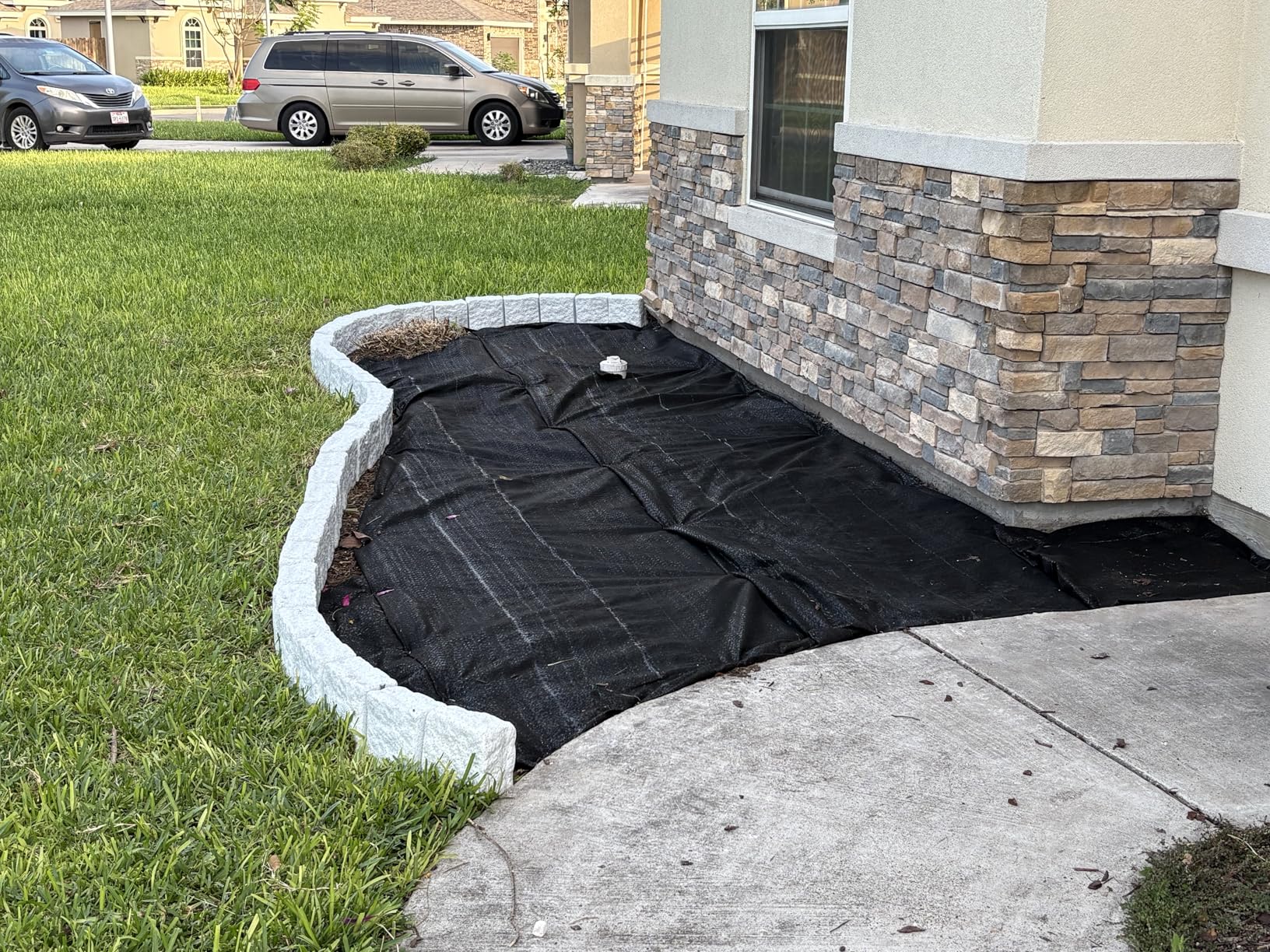 ECOGardener Premium 5oz Landscape Fabric, 3ft x 50ft Pro Garden Weed Barrier - Durable & Heavy Duty Weed Block Gardening Mat, Easy Setup & Superior Weed Control, Eco-Friendly & Convenient Design customer photo 1