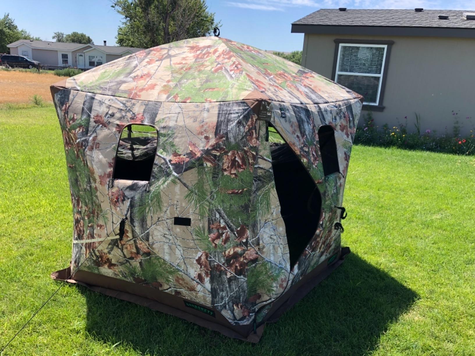 Barronett Ox Portable Hunting Blind, Pop-Up Hub Blind, Durable Oxhide Fabric, Panoramic Shooting Window, Bloodtrail Backwoods customer photo 2