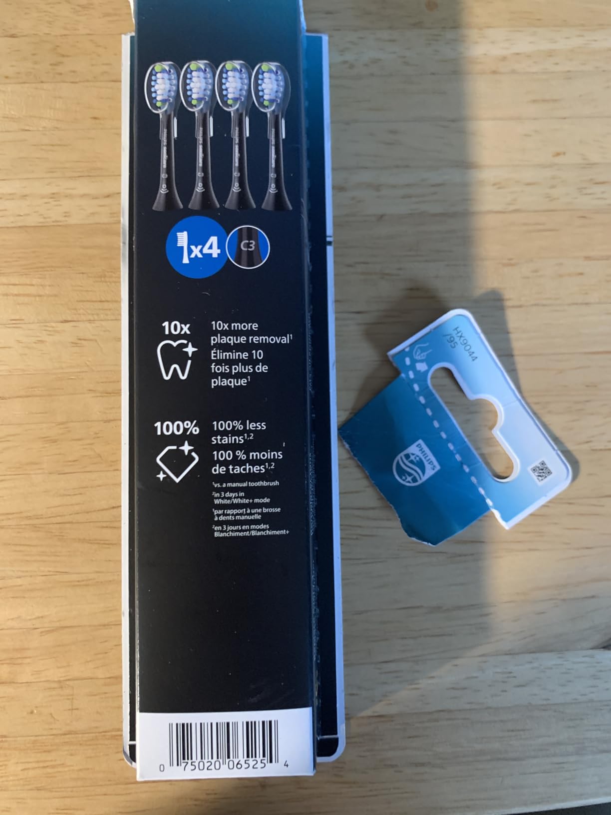 Philips Sonicare C3 Two-in-One Genuine Replacement Electric Toothbrush Heads, Deep Plaque Removal and Whitening, 4 Pack, White, HX9044/65 customer photo 2