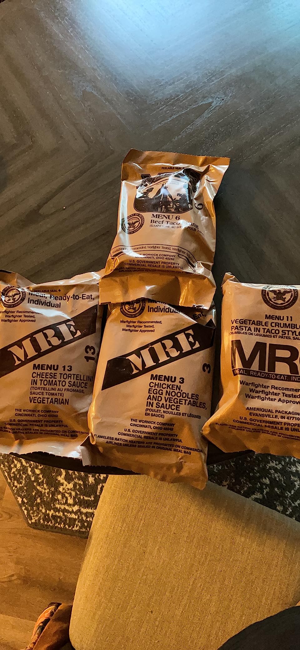 MRE Ready to Eat Meals - Emergency Food Kits, Pack Of 6 w/Entrees, Dessert, Flameless Heater & Accessories - Emergency Meals For Camping Hiking & Other Outdoor Activities customer photo 1