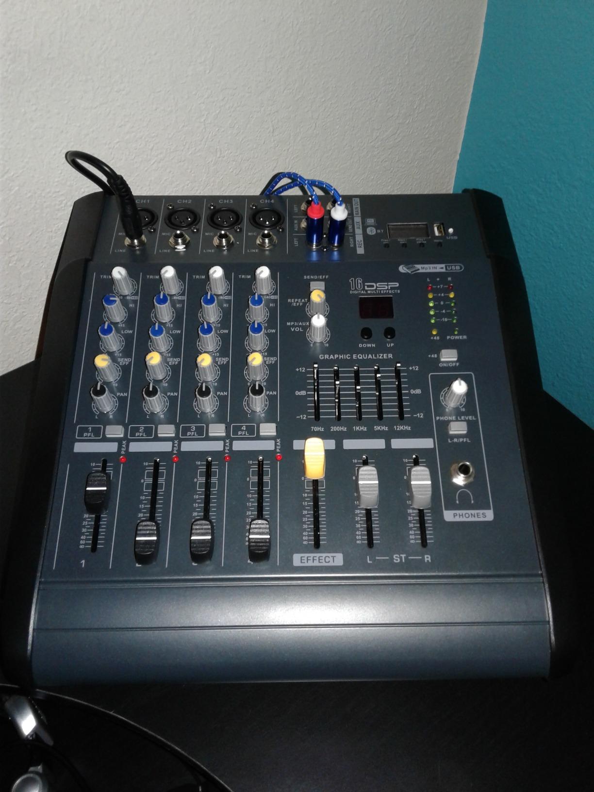 TC-Home 4 Channel Professional Powered Mixer power mixing Amplifier Amp 16DSP with USB Slot customer photo 2