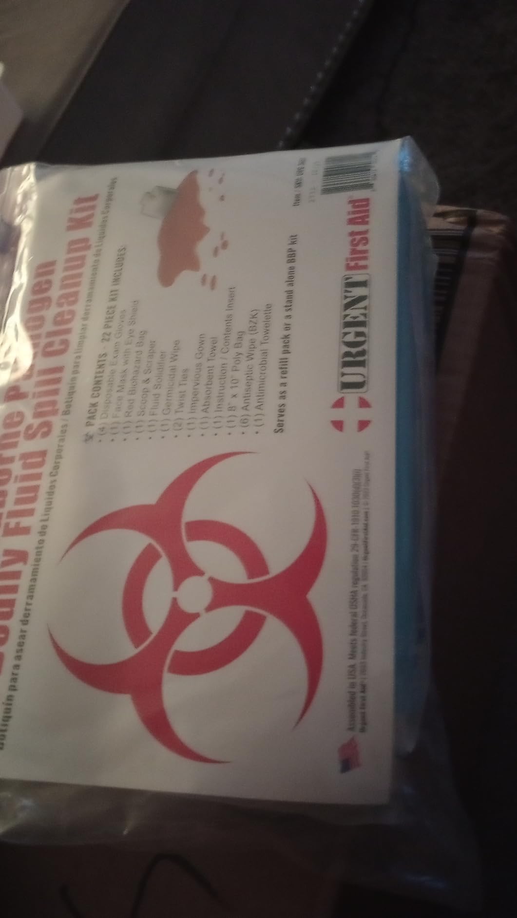 22 Piece Bodily Fluid Cleanup Pack/Bloodborne Pathogen Spill Kit - Meets OSHA Regulations customer photo 1