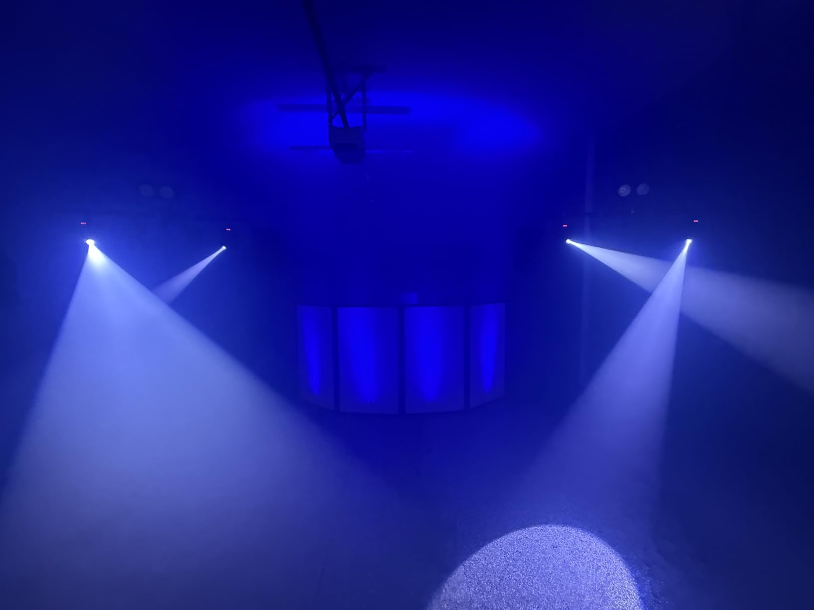 U'King LED Moving Head Light 25W DJ Lights Stage Lighting with 8 GOBO 8 Color by DMX-512 and Sound Activated Control Spotlight for Disco Parties Wedding Church Live Show KTV Club (Black-1 piece) customer photo 2