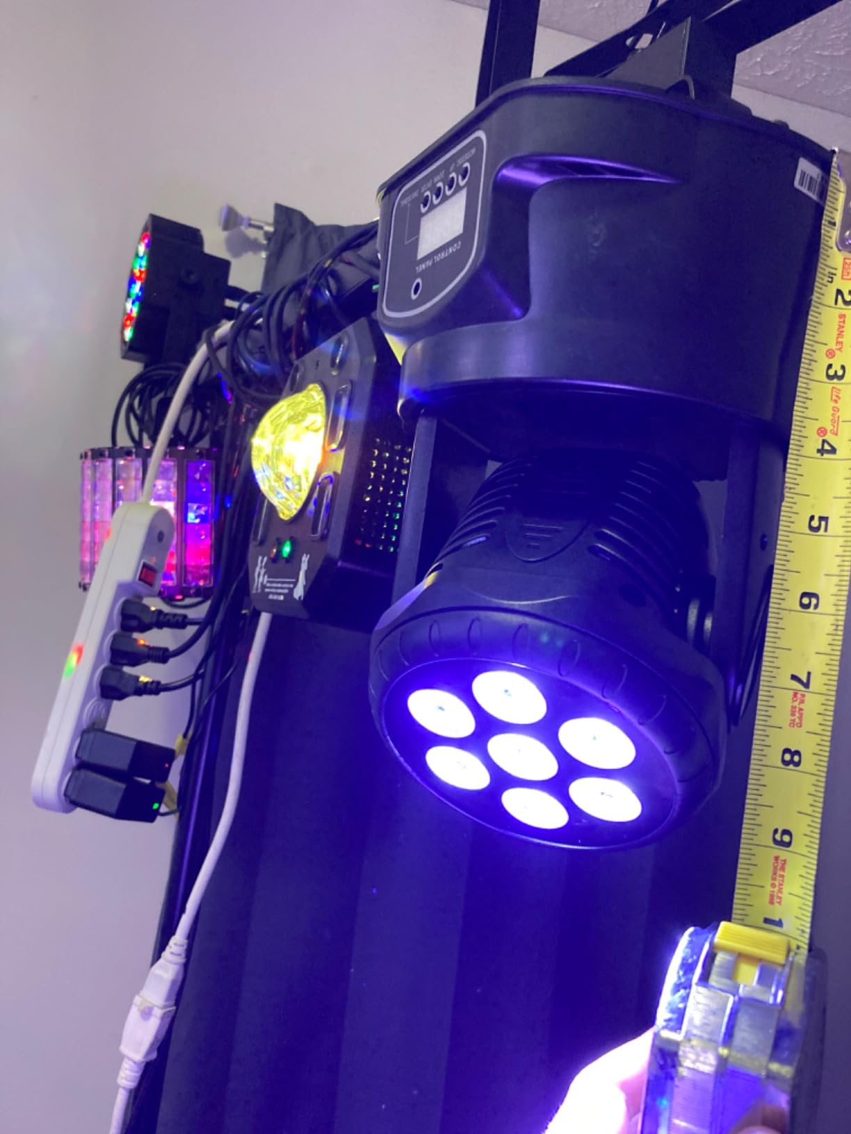 BETOPPER DJ Lights Moving Head, RGBW Mini Stage Lights Moving Head, DMX DJ Disco Lights Sound Activated, Mini Moving Heads Wash Light for Christmas, Parties, Club, Concert, Wedding, Disco Events, 7x8W customer photo 2