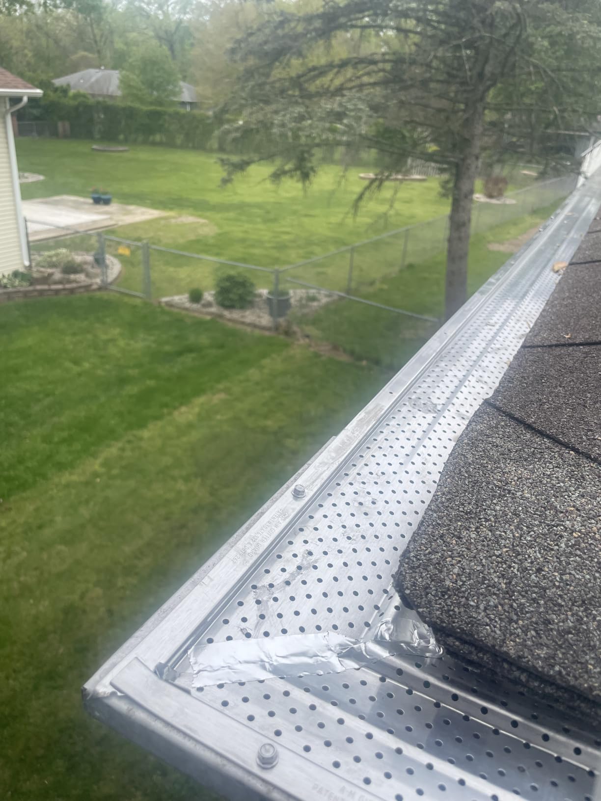 A-M Gutter Guard - (6 Inch - 200 Feet, Mill Finish) Premium Heavy-Duty Lifetime Quality Aluminum - Leaf & Debris Protection - DIY Easy - Made in the USA customer photo 1