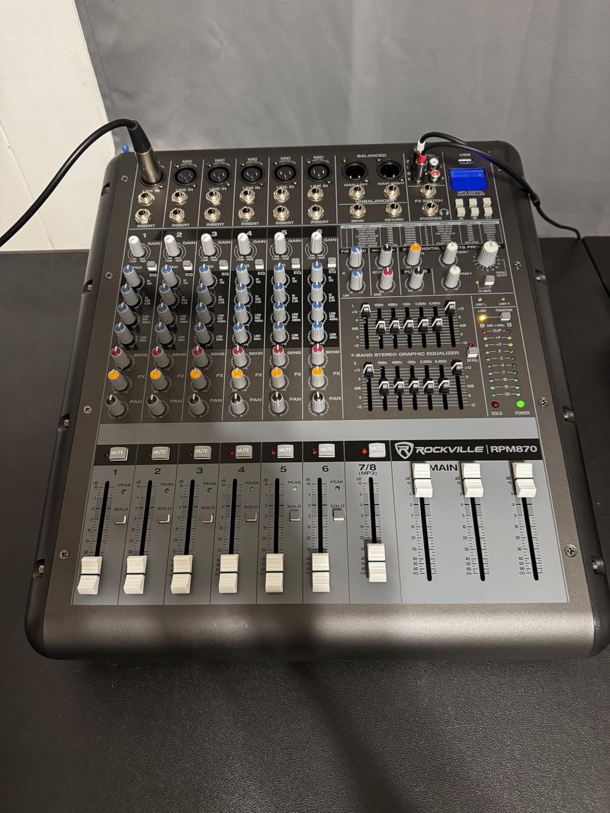 Rockville RPM870 6000w Powered Mixer, 8 Channel, 6 XDR2 Mic Pres, USB, 24-Bit Effects, Bluetooth, for Live Bands and DJs customer photo 1