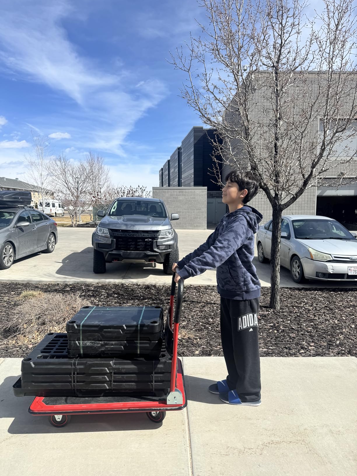 Push Cart Dolly by Wellmax, Moving Platform Hand Truck, Foldable for Easy Storage and 360 Degree Swivel Wheels with 660lb Weight Capacity, Yellow Color customer photo 1