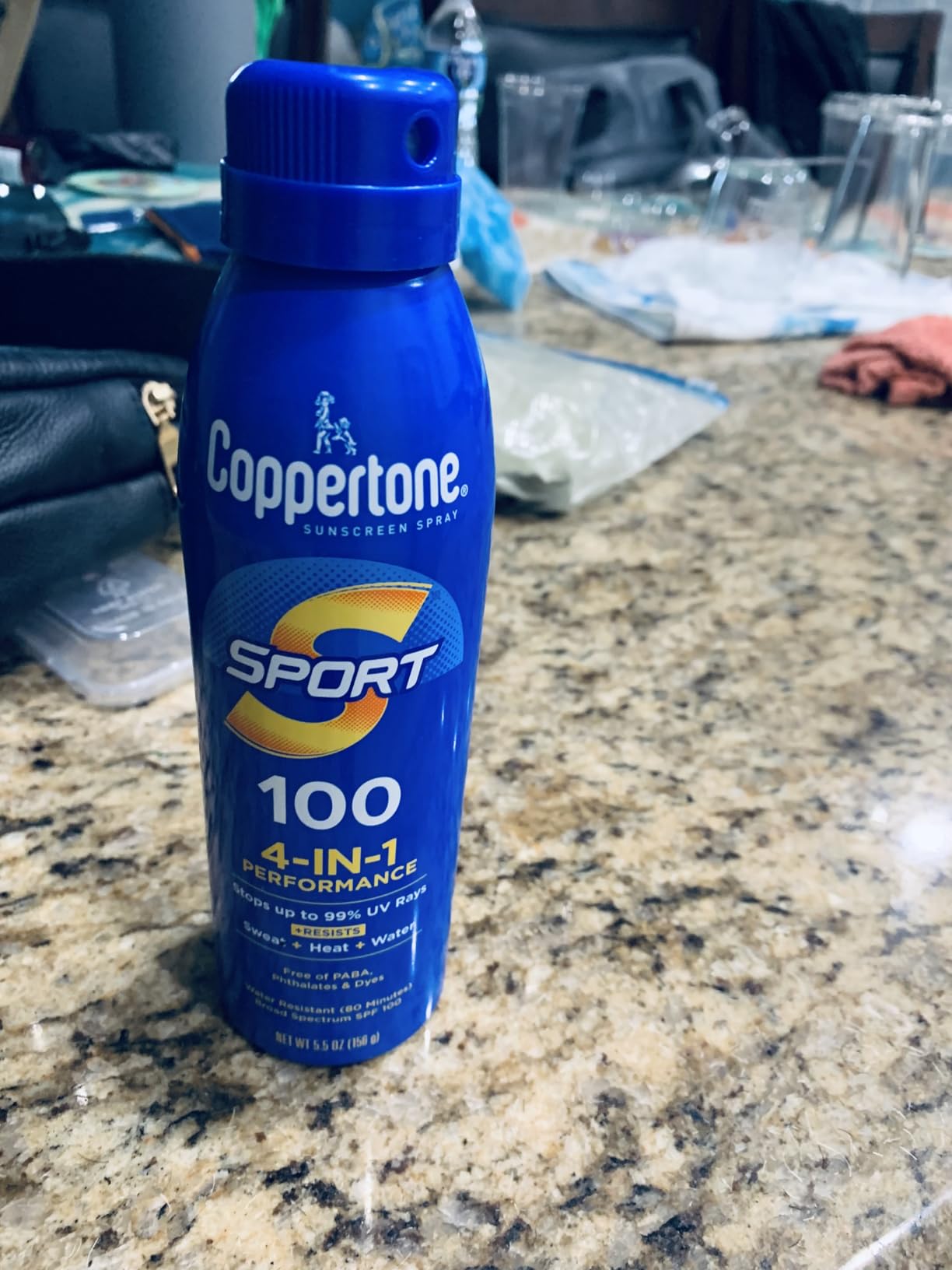 Coppertone Sport Sunscreen Spray SPF 50, Sweat, Heat and Water Resistant Sunblock, Lightweight, Oxybenzone Free, Spray Sunscreen Bulk Pack, 5.5 Oz Bottle, Pack of 3 customer photo 1