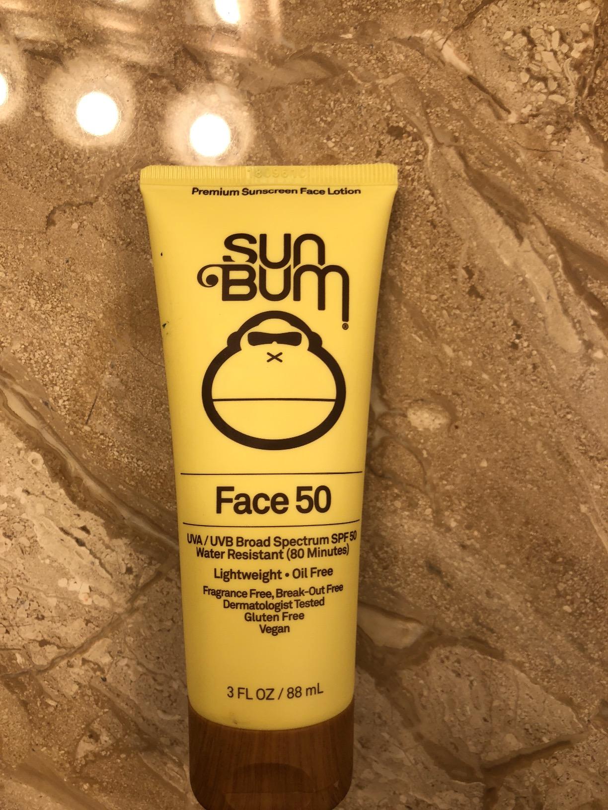 Sun Bum Original SPF 50 Sunscreen Face Lotion - Broad Spectrum Moisturizing Facial Sunscreen with Vitamin E - Fragrance Free - Travel Size - 3 oz customer photo 2