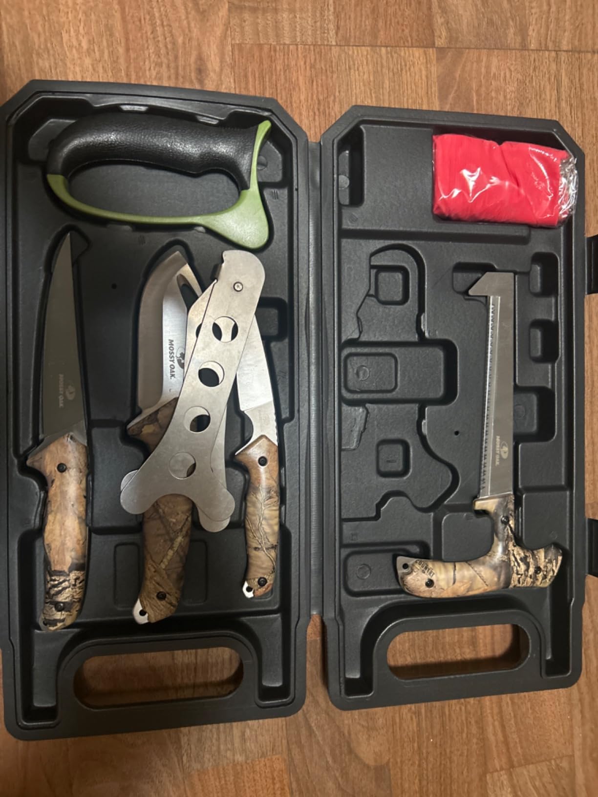 MOSSY OAK Field Dressing Kit, Portable Butcher Game Processor Set, Stainless Steel Hunting Knife Set (8-Piece) customer photo 2