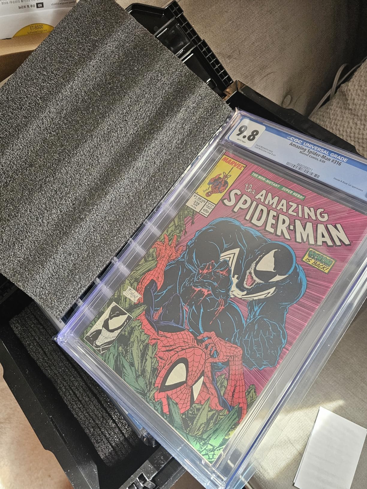 BCW Graded Comic Book Bin with Partition - Black (1 Pack) | Holds Up To 30 Graded Comics customer photo 1