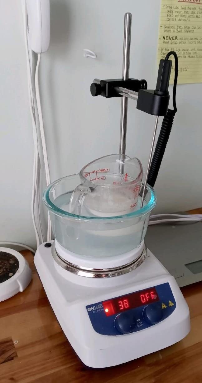ONiLAB 5 inch LED Digital Hotplate Magnetic Stirrer Hot Plate with Ceramic Coated Lab Hotplate, 280℃ Stir Plate, Magnetic Mixer 3,000mL Stirring Capacity, 200-1500rpm, Stirring Bar Included... customer photo 1