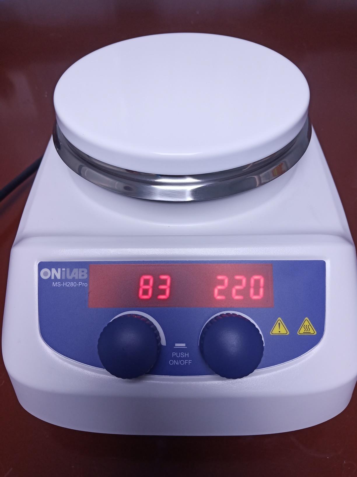 ONiLAB 5 inch LED Digital Hotplate Magnetic Stirrer Hot Plate with Ceramic Coated Lab Hotplate, 280℃ Stir Plate, Magnetic Mixer 3,000mL Stirring Capacity, 200-1500rpm, Stirring Bar Included... customer photo 2