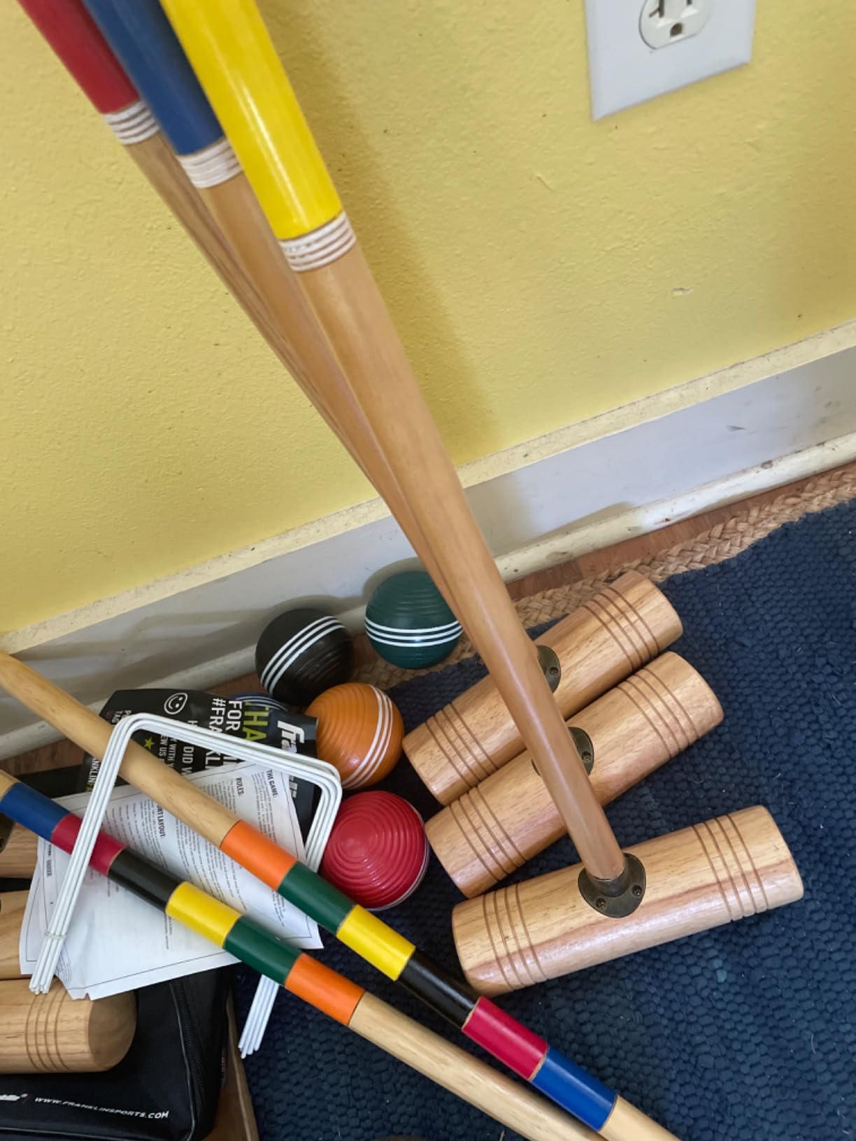 Franklin Sports Portable Backyard Croquet Sets - Complete 4 + 6 Player Croquet Sets with Mallets, Croquet Balls + Wickets Included - Outdoor Family Lawn Game Sets customer photo 2