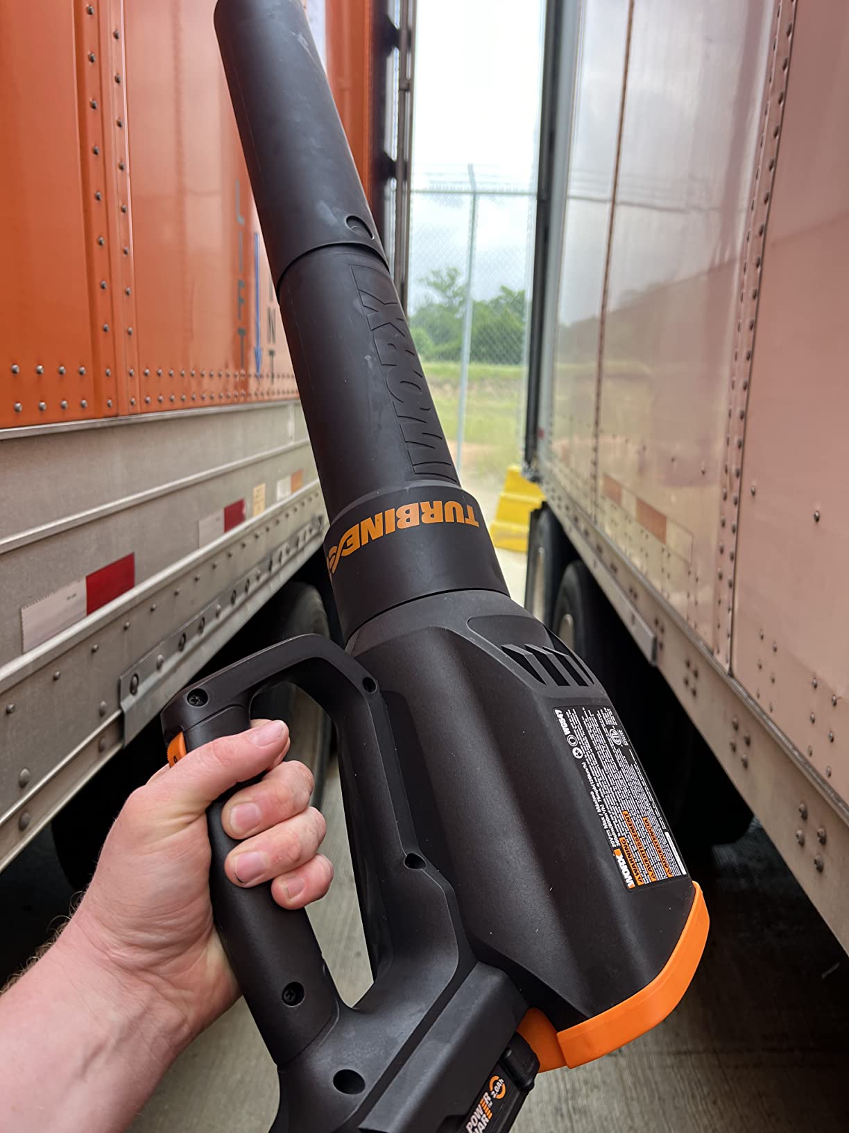 WORX Cordless Leaf Blower, Electric Blower with Turbine Fan, Blowers for Lawn Care with 2 Speed Control, Battery & Charger Included, WG547 customer photo 2