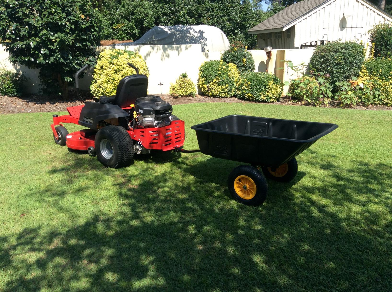 Polar Trailer 9393 Lawn and Garden 600 lb. 10 Cubic Foot Heavy Duty Lawn Trailer ATV LG7 and Rubber Wheels Hauling Outdoor - Black customer photo 2