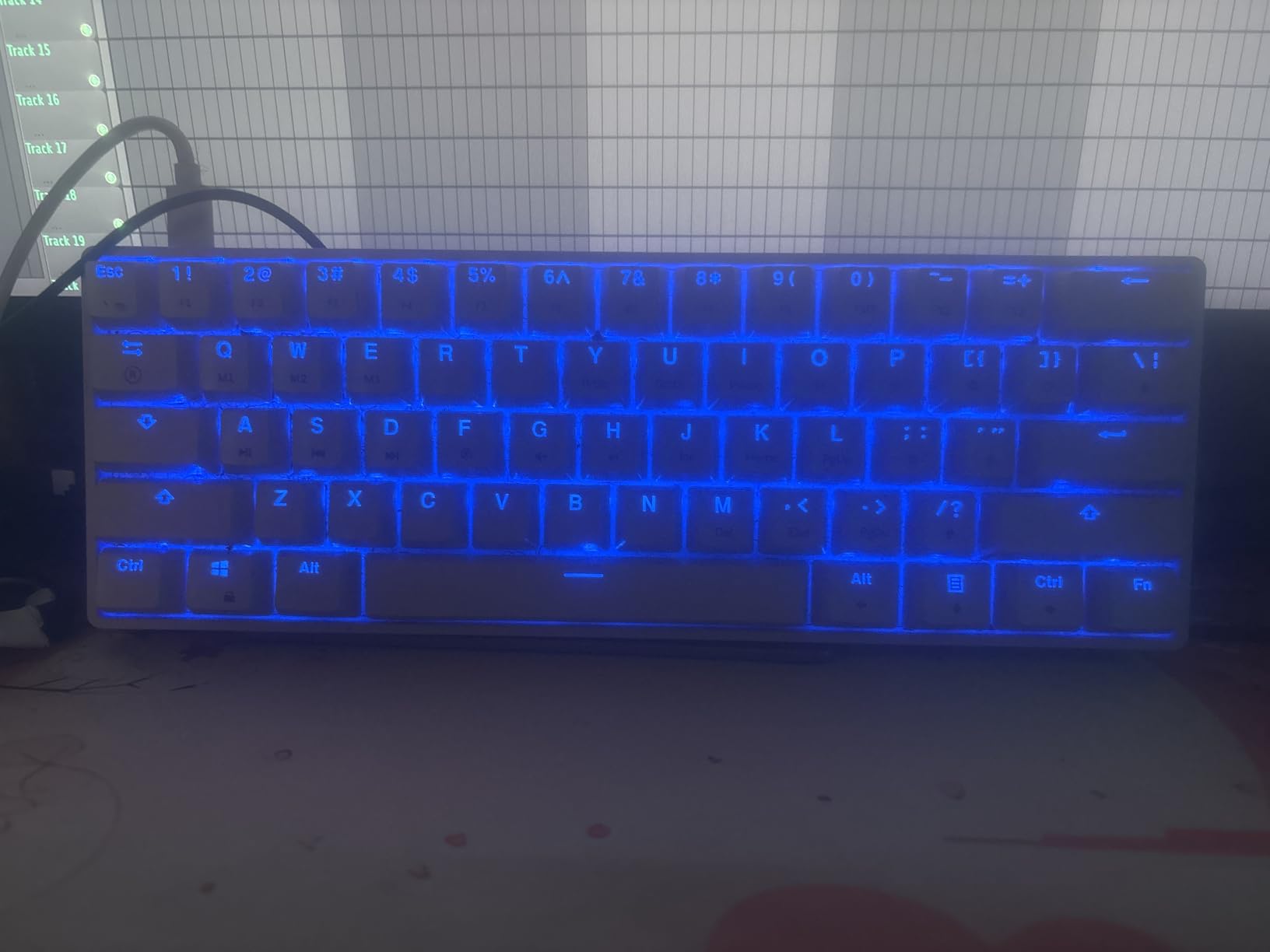 HK GAMING GK61 Mechanical Gaming Keyboard - 61 Keys Multi Color RGB Illuminated LED Backlit Wired Programmable for PC/Mac Gamer Clicky Switch (Gateron Optical Blue) customer photo 1