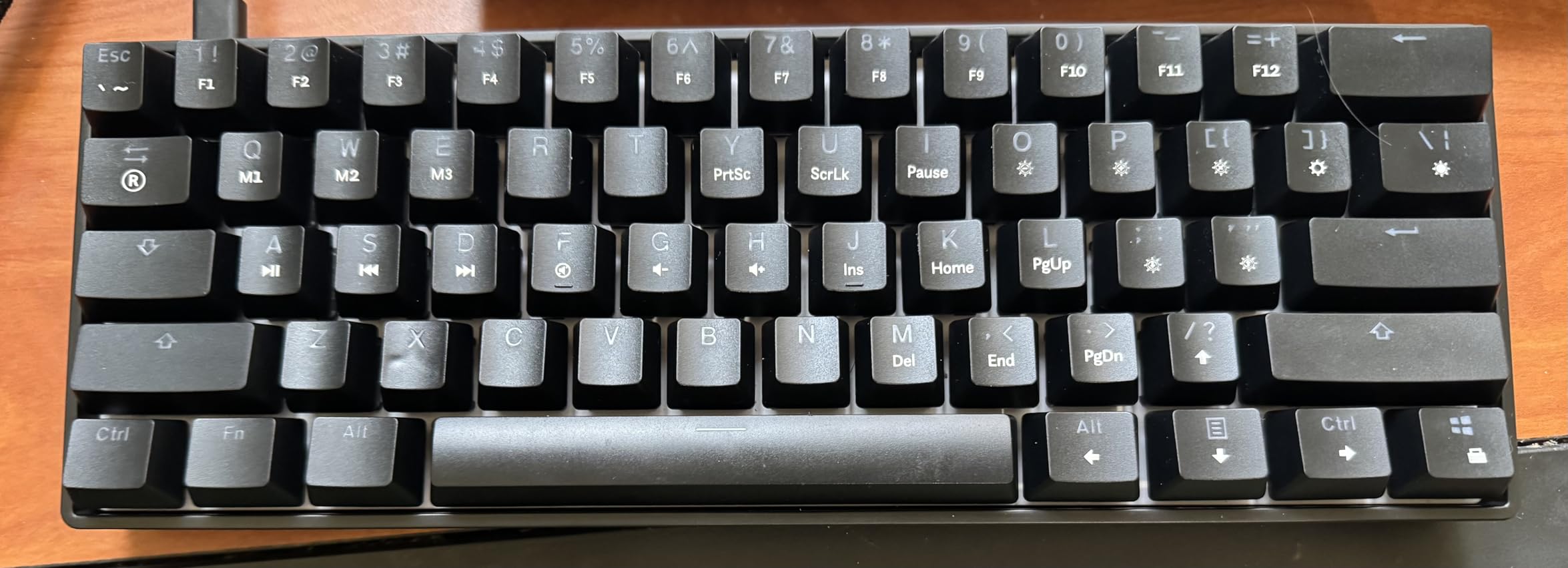HK GAMING GK61 Mechanical Gaming Keyboard - 61 Keys Multi Color RGB Illuminated LED Backlit Wired Programmable for PC/Mac Gamer Clicky Switch (Gateron Optical Blue) customer photo 2