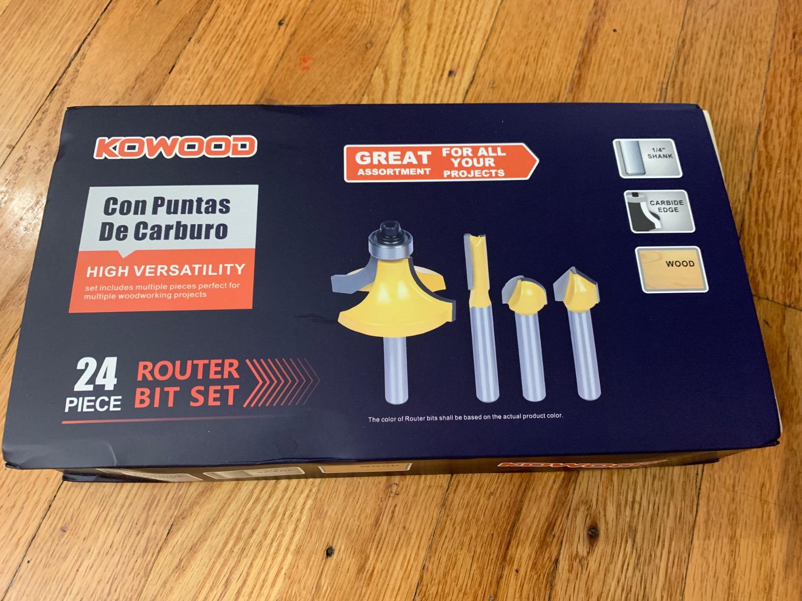 Router Bits Sets of 24A Pieces 1/4 Inch Shank Router Bit Set T Shape - for Commercial Users and Beginners customer photo 2