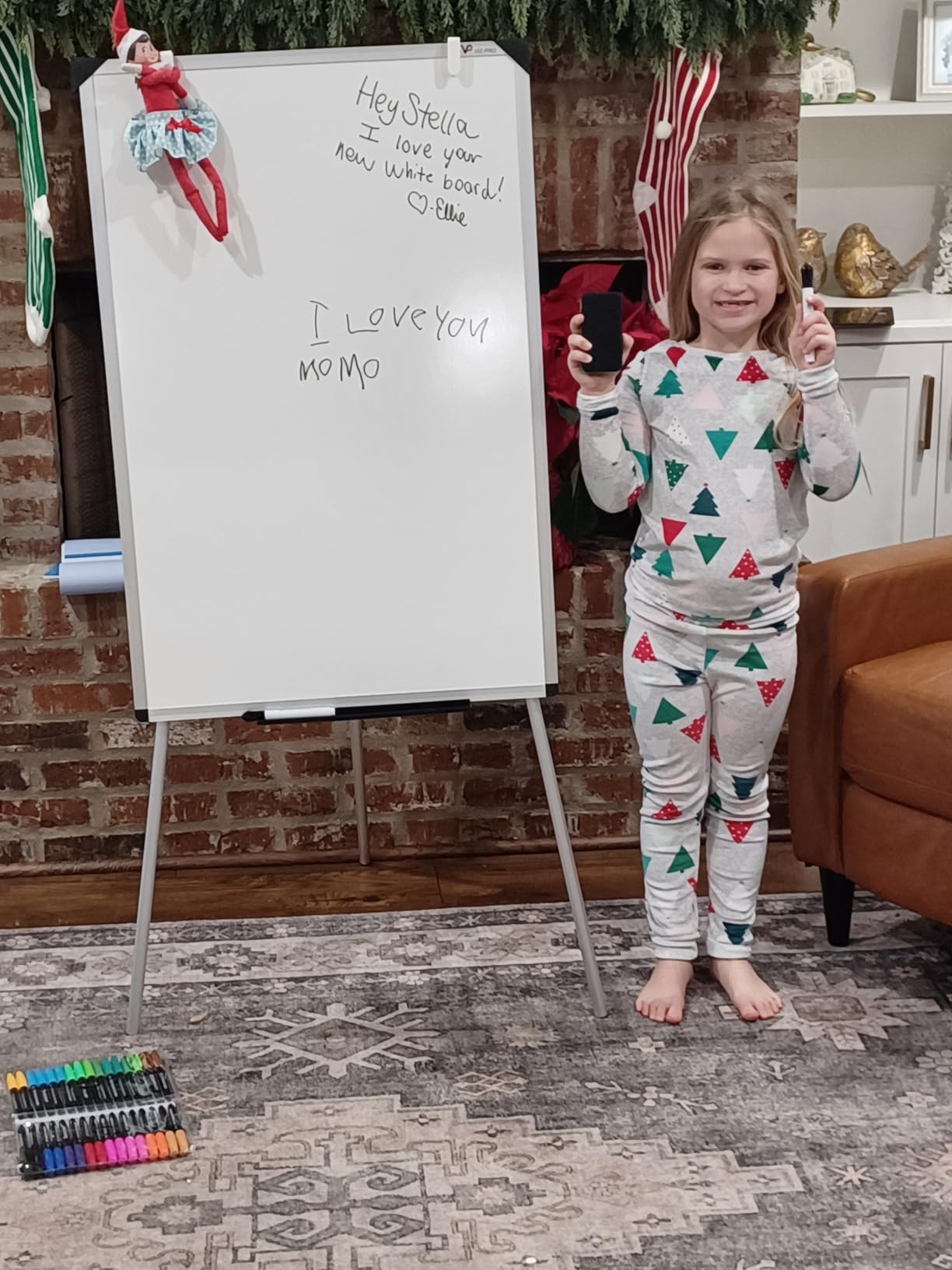 VIZ-PRO Whiteboard Easel, 36 x 24 Inches, Portable Dry Erase Board Height Adjustable With Flipchart Pad customer photo 2