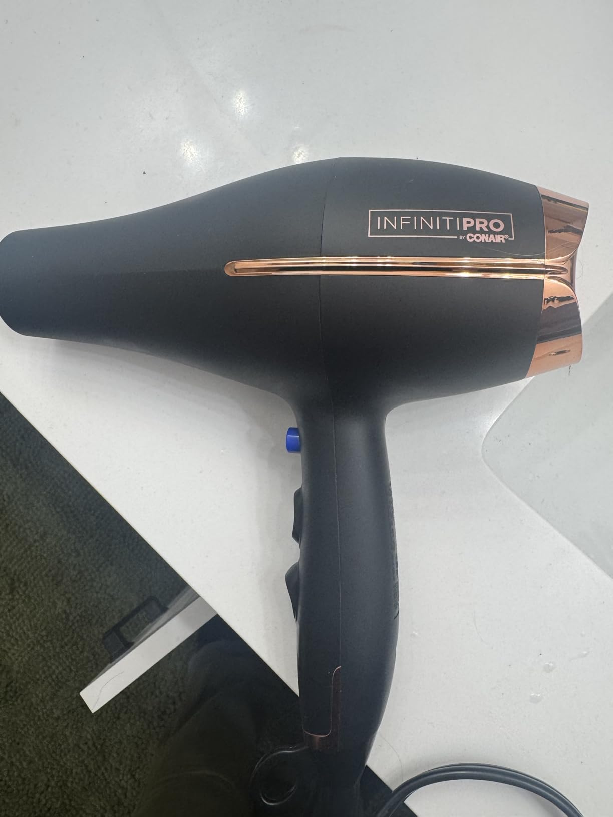 Conair InfinitiPRO AC Motor Pro Hair Dryer | Professional ionic ceramic blow dryer for faster, frizz-free drying on all hair types, Black, Model 650X customer photo 2