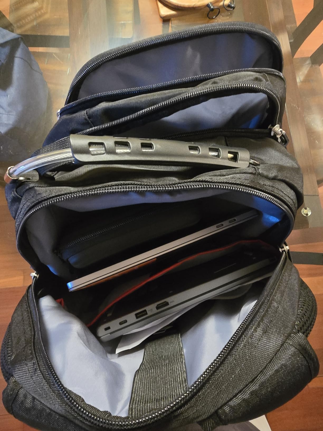 SHRRADOO Extra Large 50L Travel Laptop Backpack with combination lock, College Backpack Airline Approved Business Work Bag Fit 17 Inch Laptops for Men Women,Black customer photo 1
