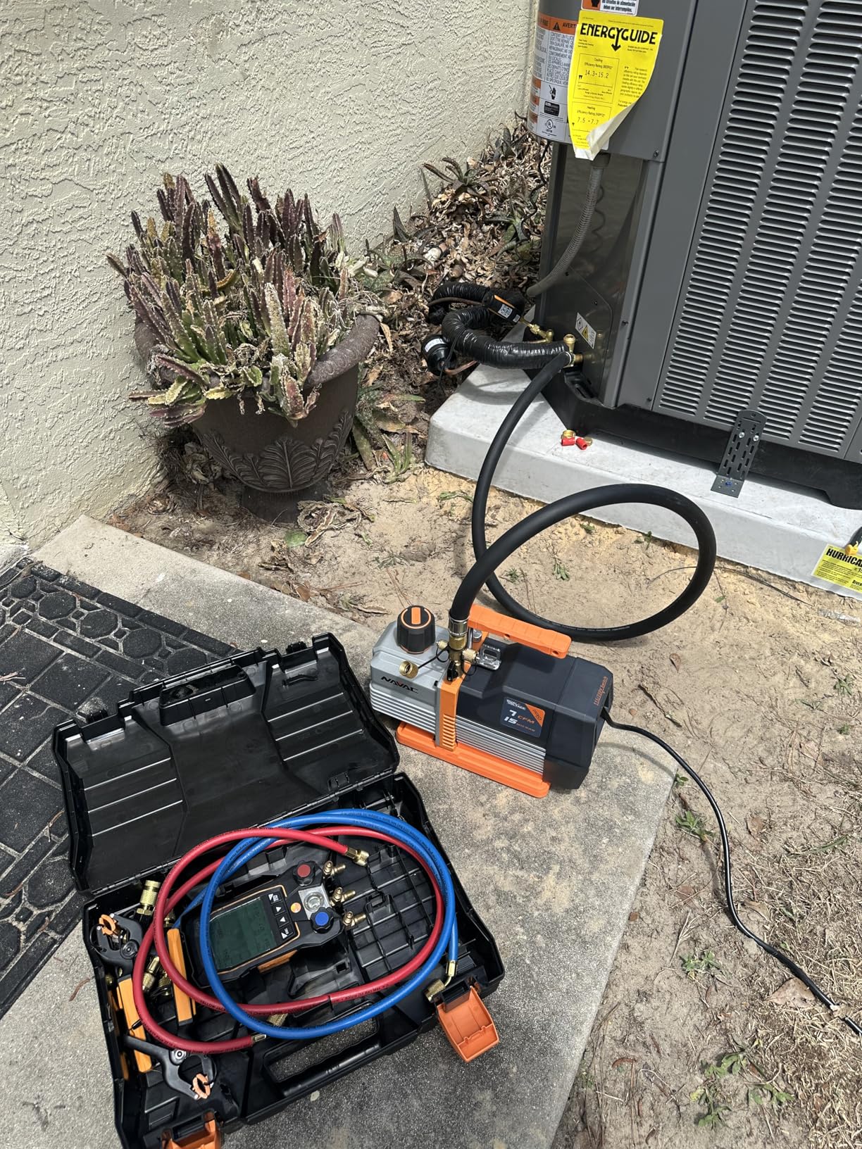 NAVAC Dual-Stage HVAC Vacuum Pump - AC Motor with Forced Oil Circulation, Oil-Mist Filter, 15 Micron Ultimate Vacuum, Pro Series customer photo 1