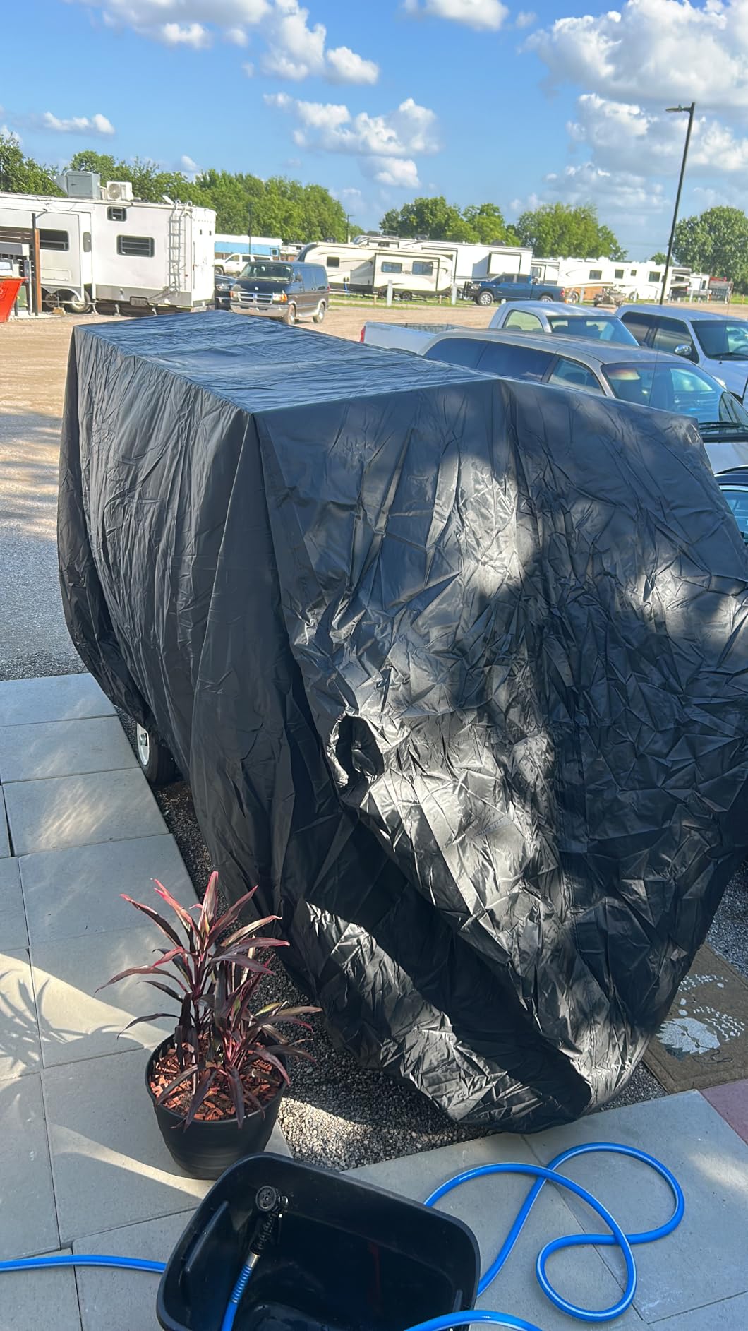 Golf Cart Cover 4 Passenger Heavy Duty, 420D Waterproof Golf Cart Covers Extended Roof Compatible with EZ GO Club Car Yamaha Golf Carts, Outdoor Dustproof 4 Seat Club Car Cover (Up to 112 Inch) customer photo 1
