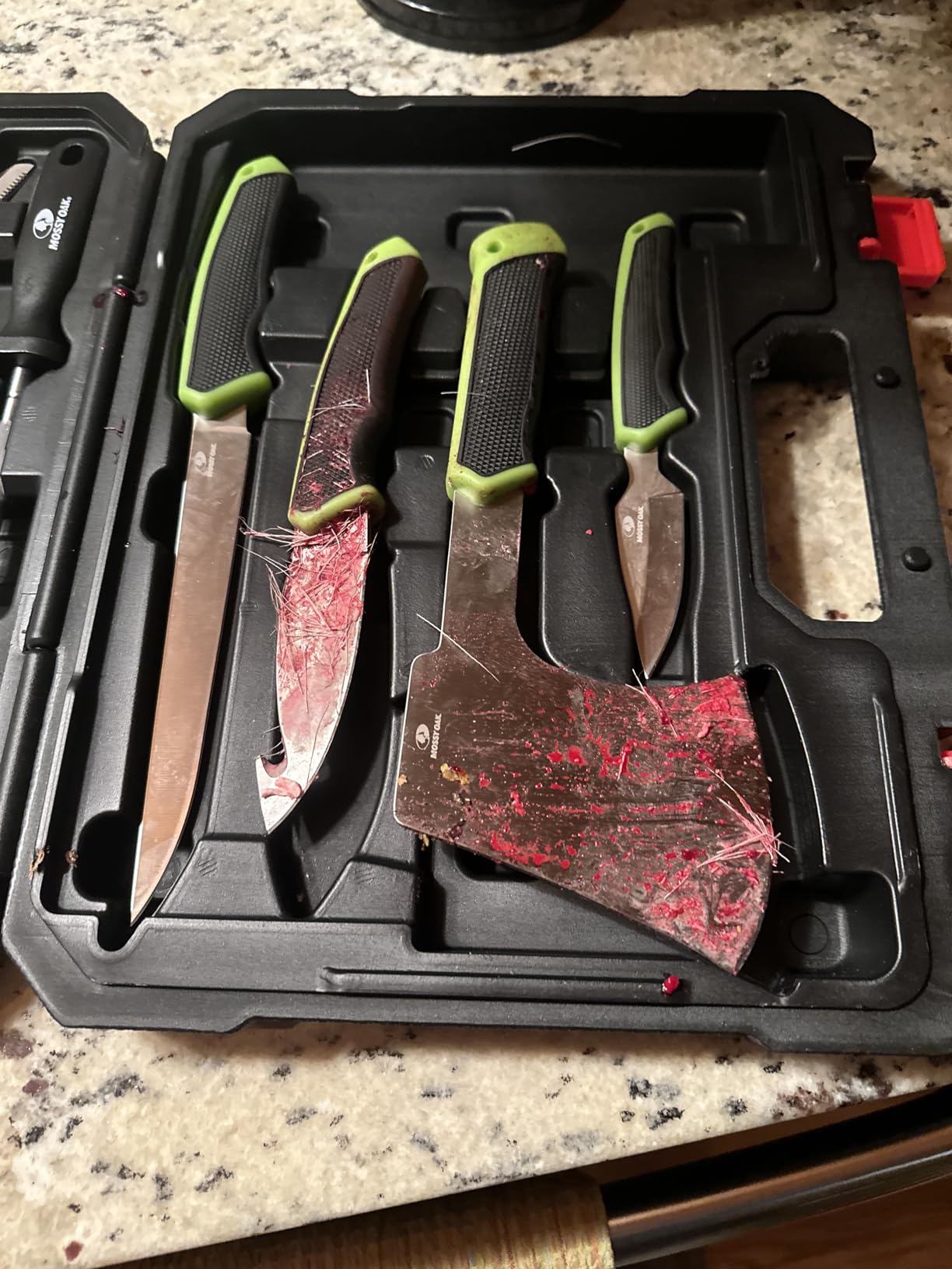 Mossy Oak Hunting Field Dressing Kit - 10 Piece Portable Butcher Game Processing Set with Storage Case, for Deer Hunting, Fishing, Camping, Survival customer photo 1