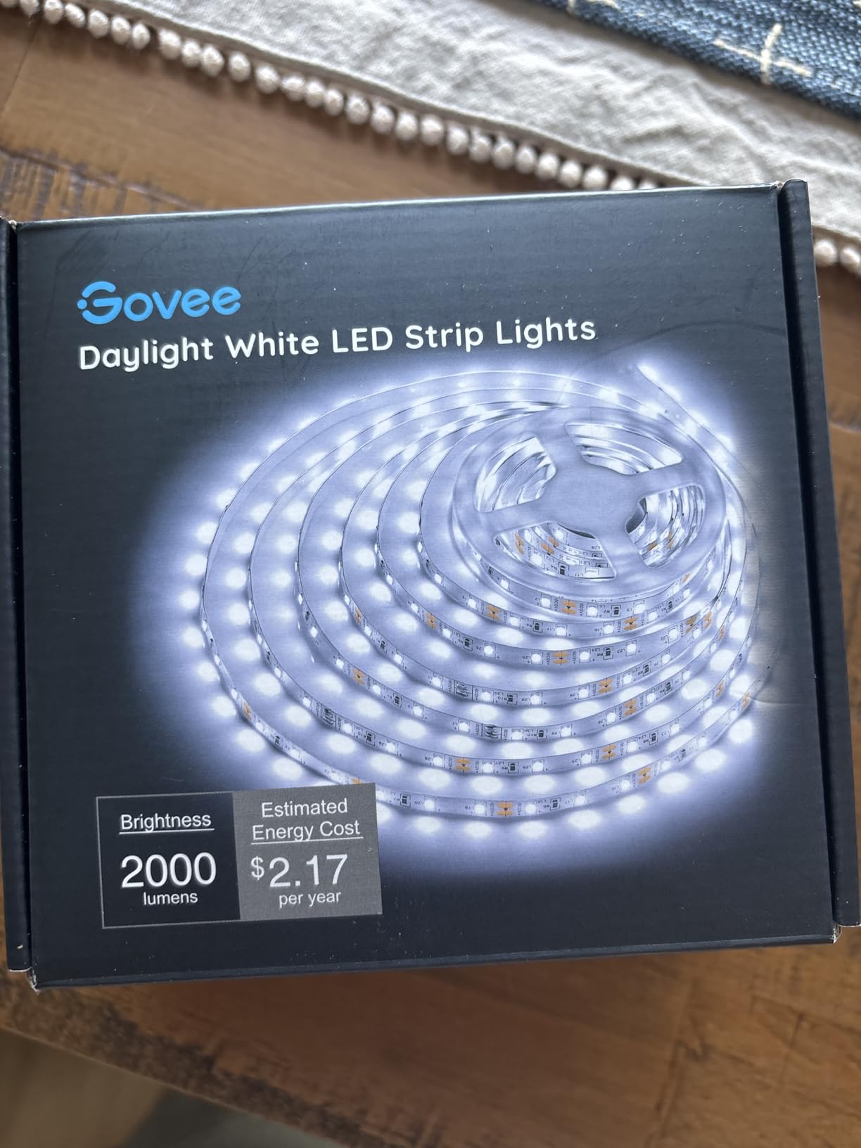 Govee White LED Strip Lights, Upgraded 16.4ft Dimmable LED Light Strip 6500K Bright Daylight White, Strong Adhesive, 300 LEDs Flexible Tape Lights for Mirror, Kitchen Cabinet, Bedroom, Christmas Decor customer photo 2
