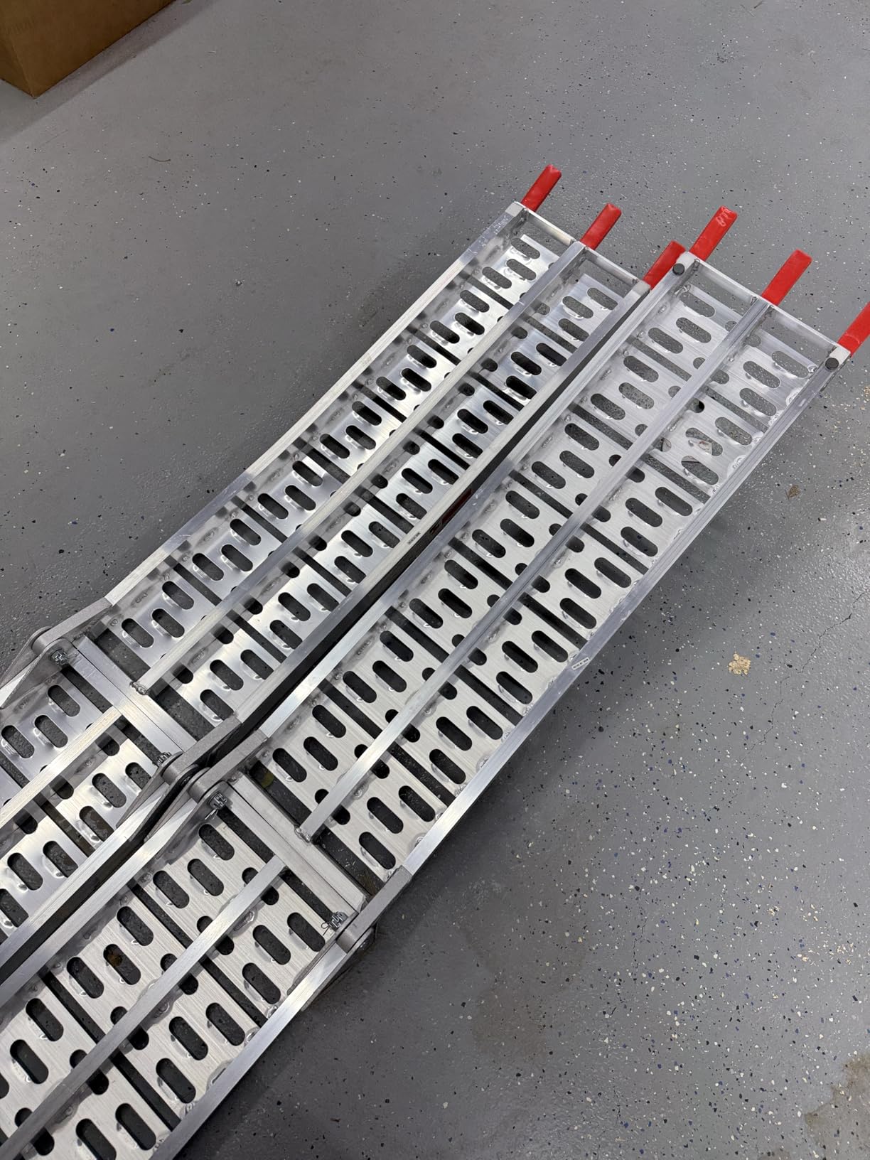 ATV Ramps for Pickup Trucks 2pc, 7.5 ft Folding Aluminum Truck Ramps, Punch Plate Traction, Rubber-Tipped Fingers, Load Straps Included, 1,500 lb Capacity, 89 x 12 in customer photo 2