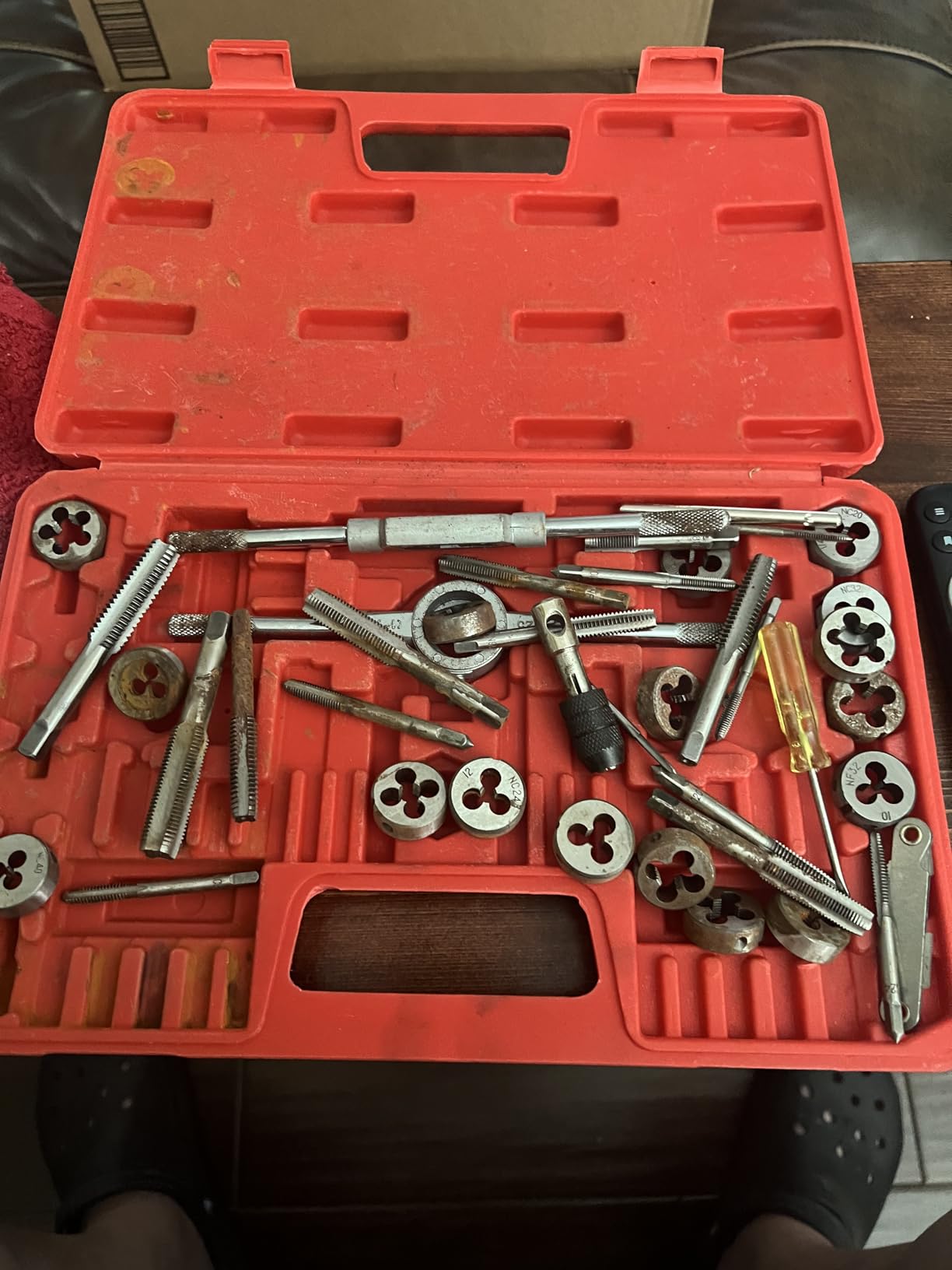 Orion Motor Tech SAE Tap and Die Set Standard | #4, 6, 8, 10, 12, 1/4, 5/16, 3/8, 7/16, 1/2