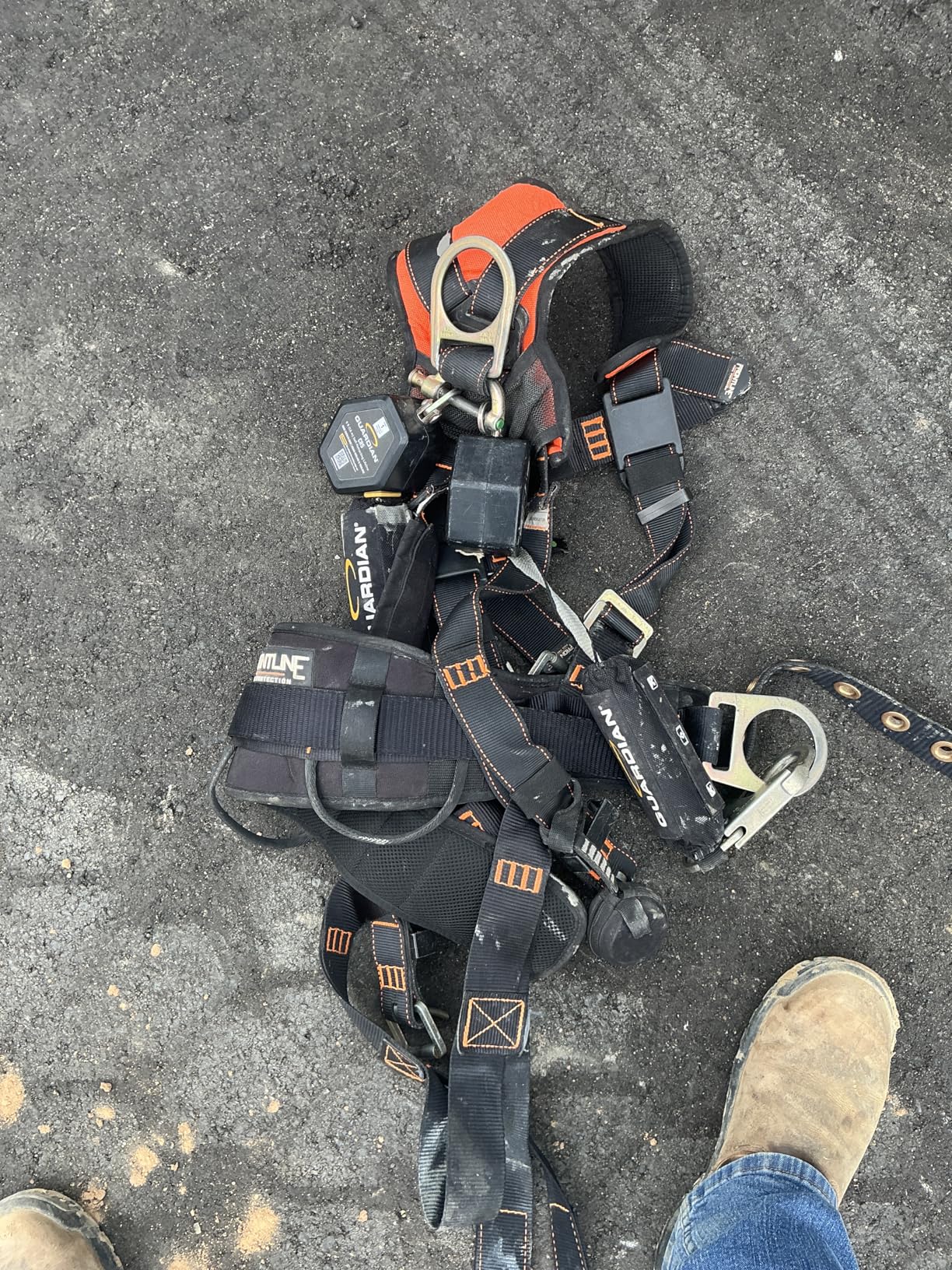 Palmer Safety Full Body Harness with 5 Point Adjustment, Dorsal D-ring, Grommet Legs, Two Side D Rings, and Fall Indicators customer photo 2