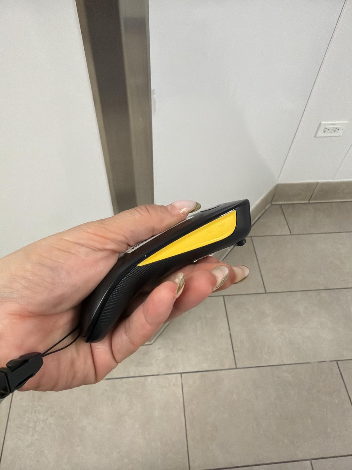 NETUM Mini Barcode Scanner Bluetooth Compatible, Small Portable USB Bar Code Scanner for Inventory, 2.4G Cordless Image Reader for Tablet iPhone iPad Android iOS PC POS (2D-C750-Yellow) customer photo 2